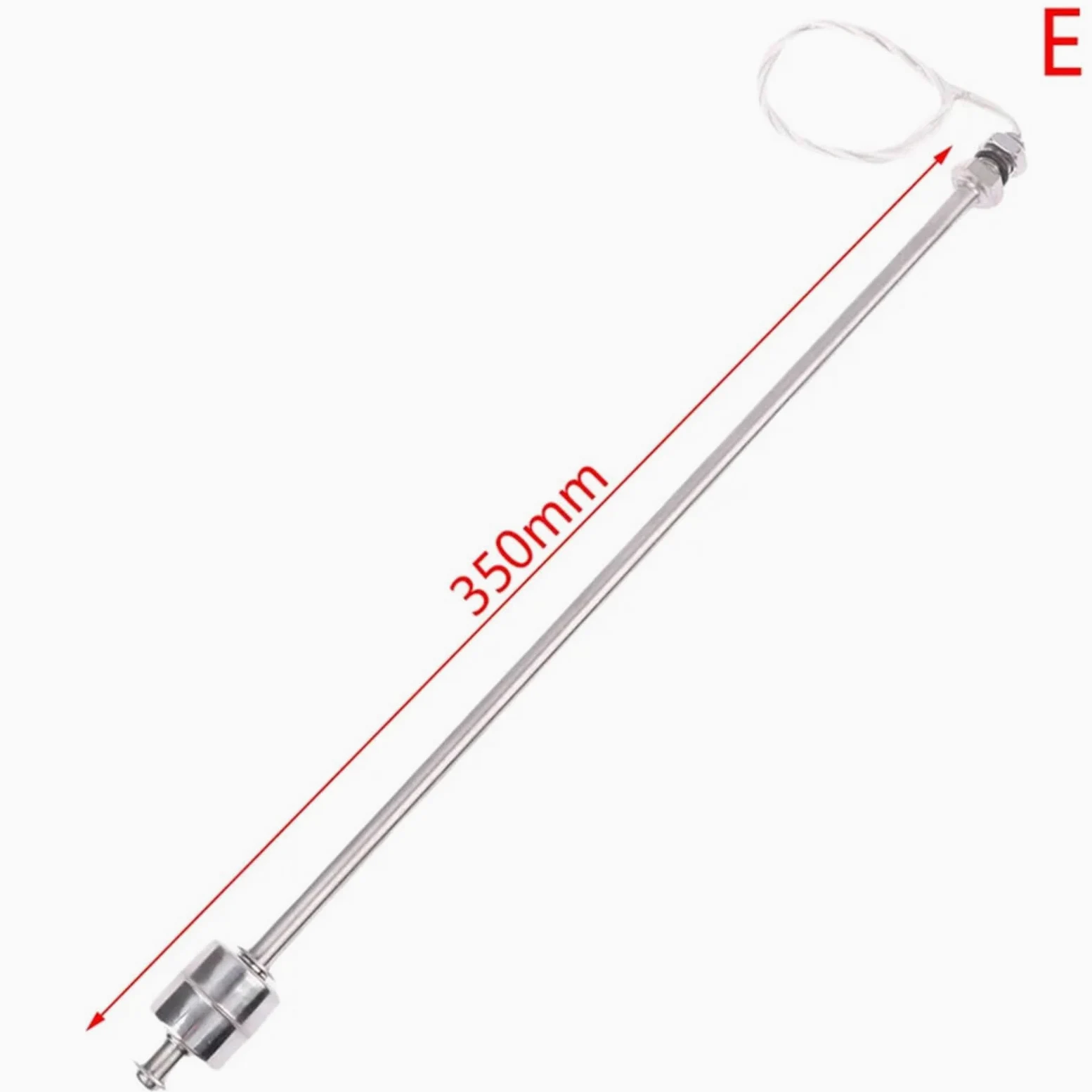 Interruptor de flotador de acero inoxidable, sensor de nivel de agua líquida for tanque, interruptor de doble bola, sensores de flujo for piscina y flotador.(350MM)