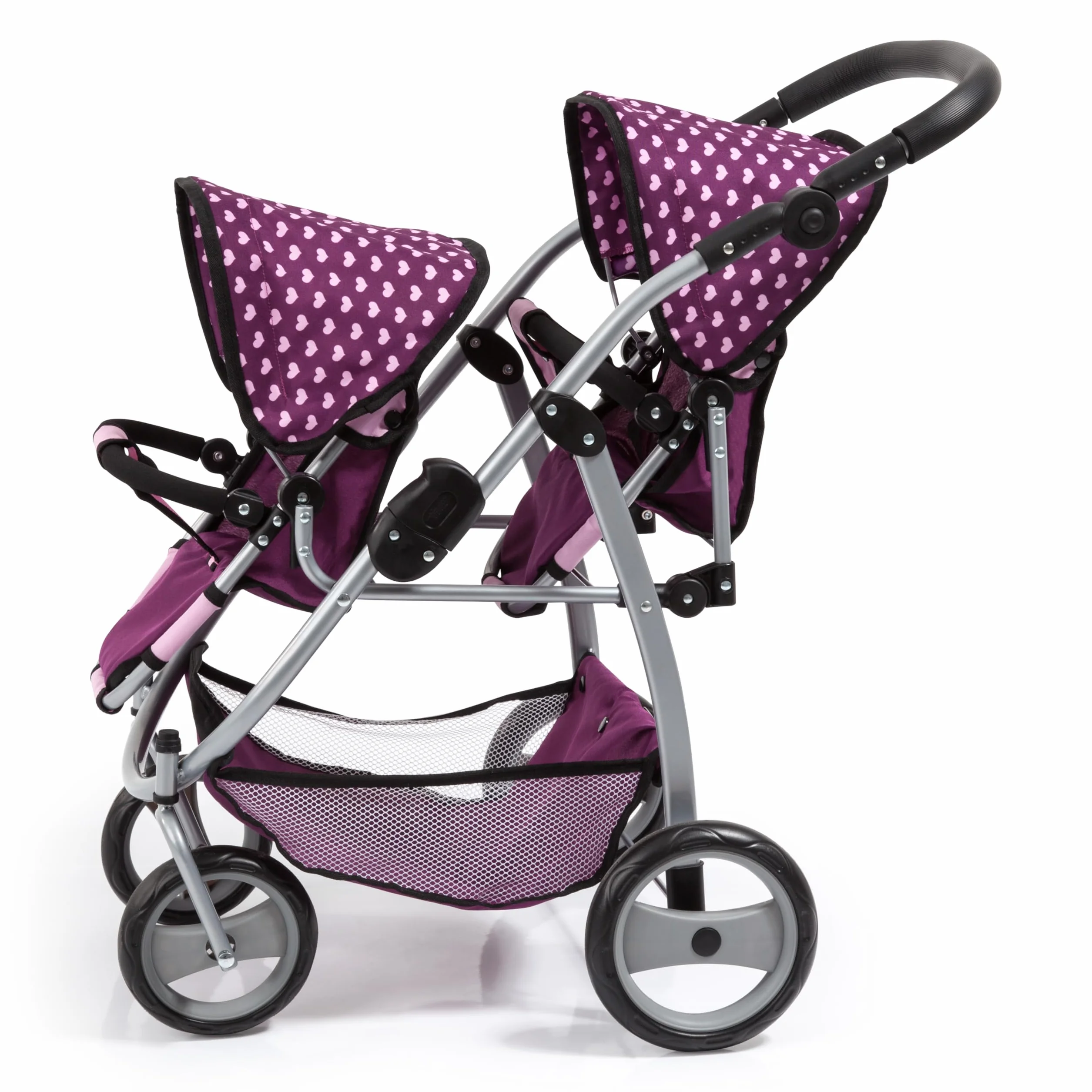 Bayer Design Carrito Doble para muñecas Rosa Ciruela Pink Purple