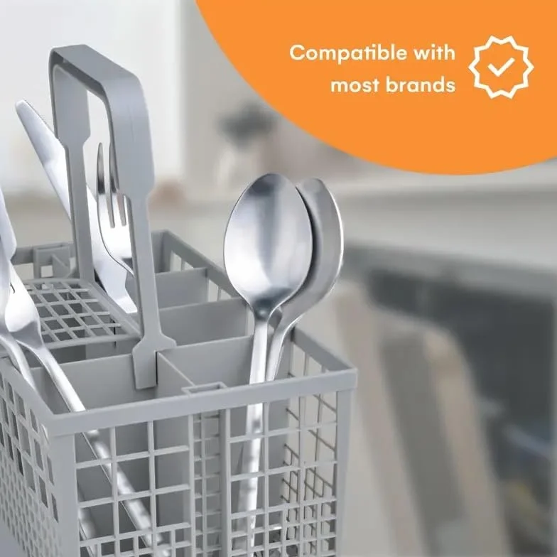 Cesta universal cubiertos para lavavajillas 24.1 x 13.4 cm Asa desmontable Compatible con Bosch Siemens Neff AEG Gorenje Privileg