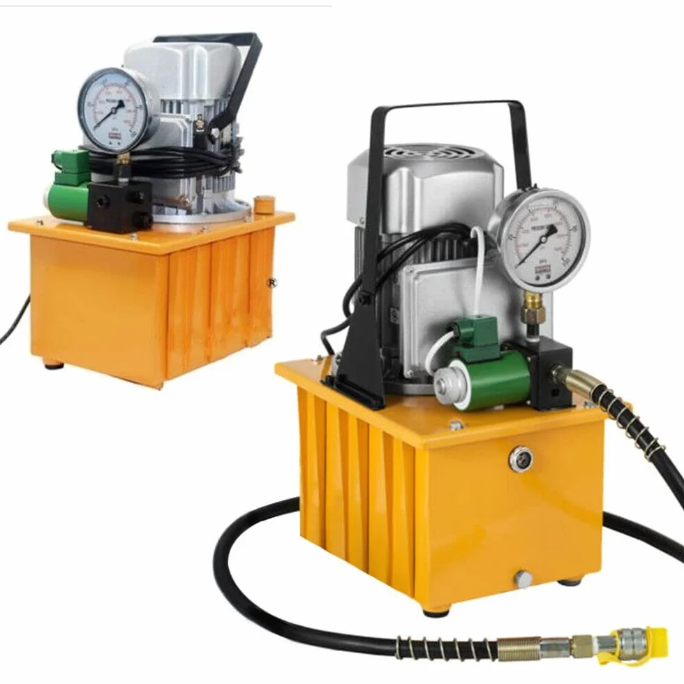 Bomba hidráulica eléctrica con válvula magnética, bomba electrohidráulica, 1400 rpm, 750 W, 700 bar
