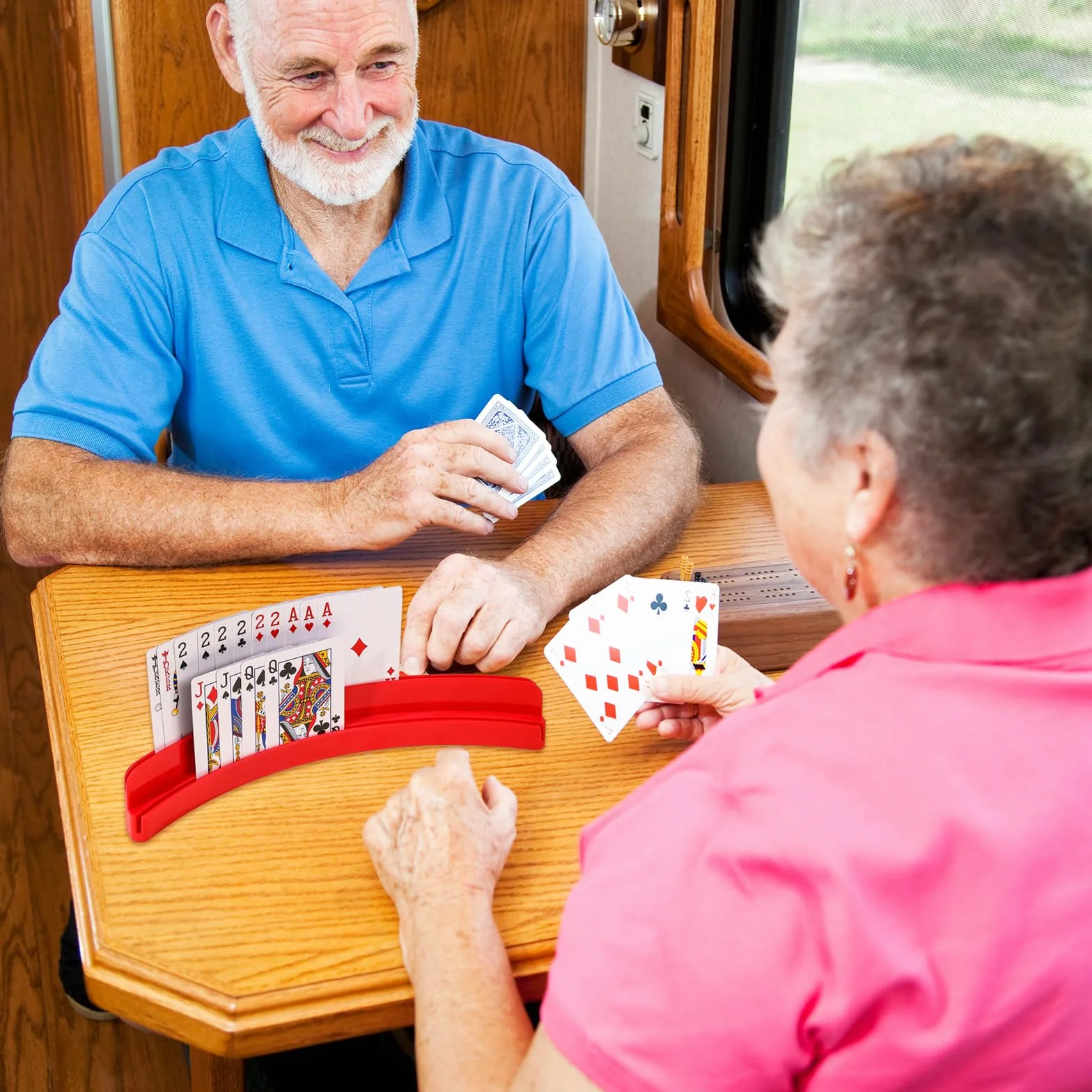 Soporte para Juego de Cartas, Soporte para Poker Naipes, Diseño Curvo, Manos Libres