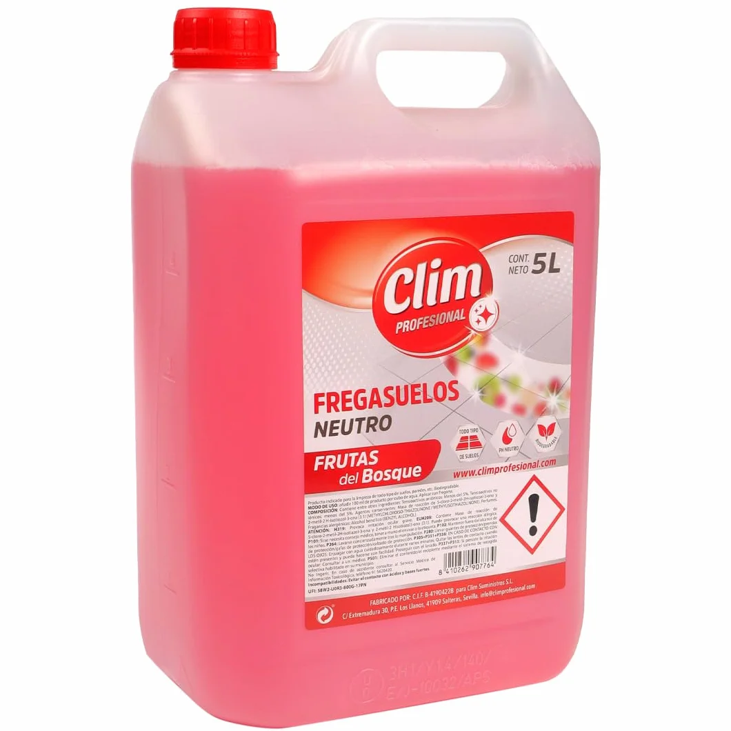 Clim Profesional 3 Fregasuelos pH Neutro Biodegradable Pack 3 Garrafas 5L