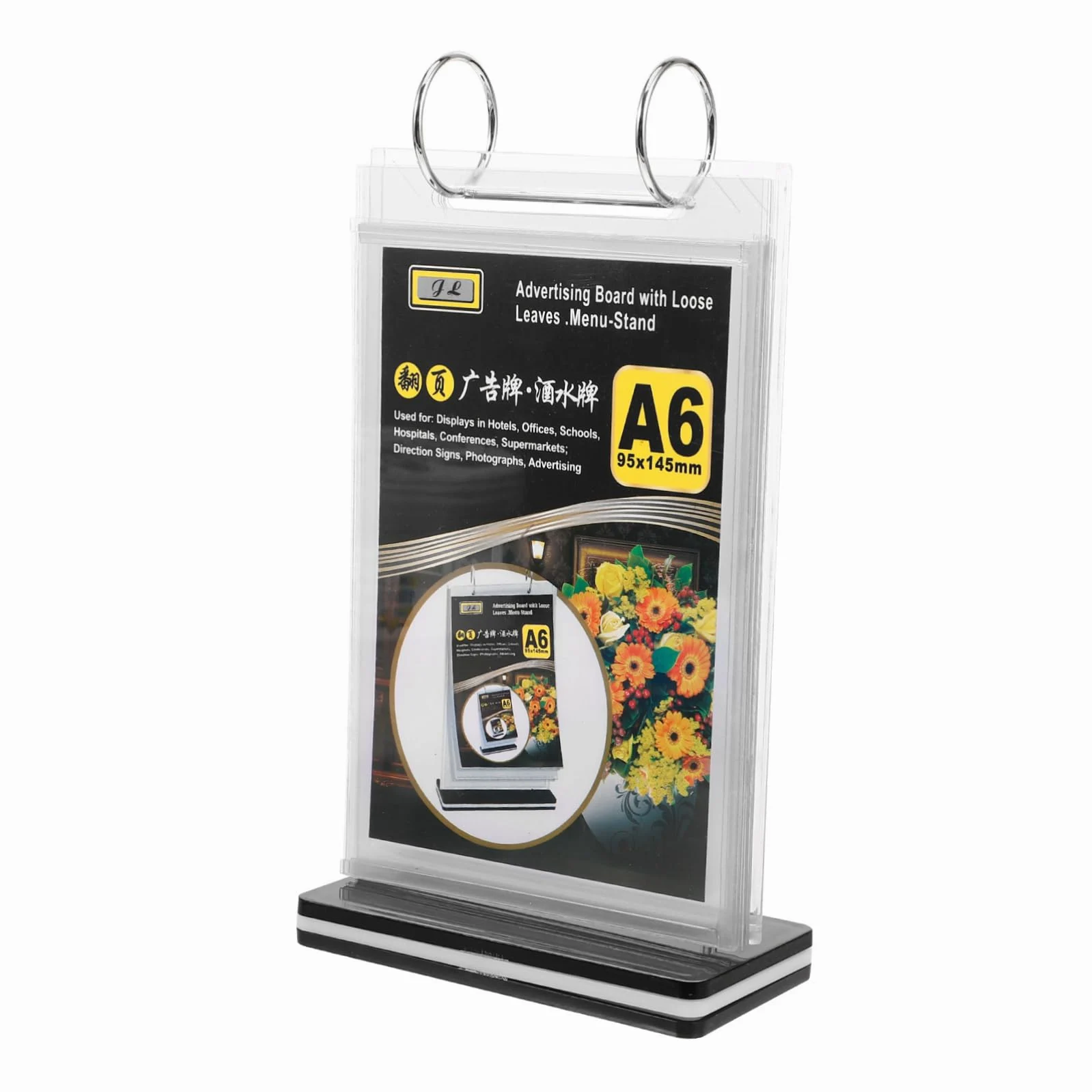 11piezas Soporte De Menú Transparente De Pvc Base Para Restaurantes Exhibidor De Carteles De Mesa Cafeterías y Bodas