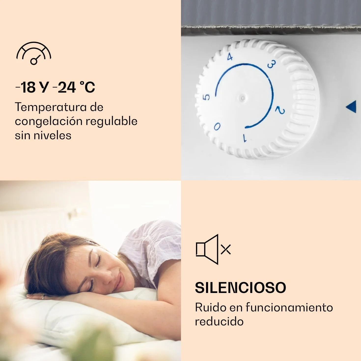 Klarstein Congelador Vertical No Frost 33 L Portátil Bajo Consumo