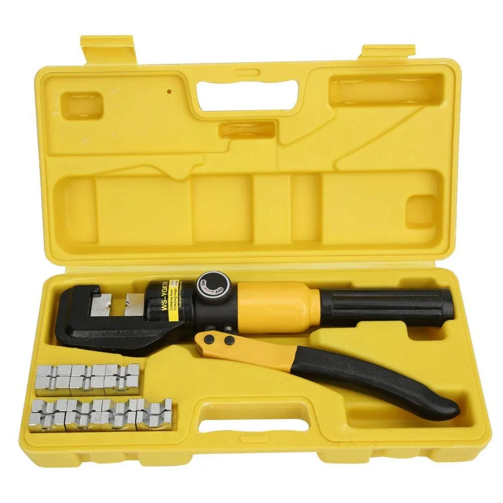 Engarzadora hidráulica, Herramienta de engarzado hidráulico de 8 toneladas, Herramienta de engarzado de terminal de cable de alambre hidráulico Herramienta de engarzado 16 dados 4-70mm²