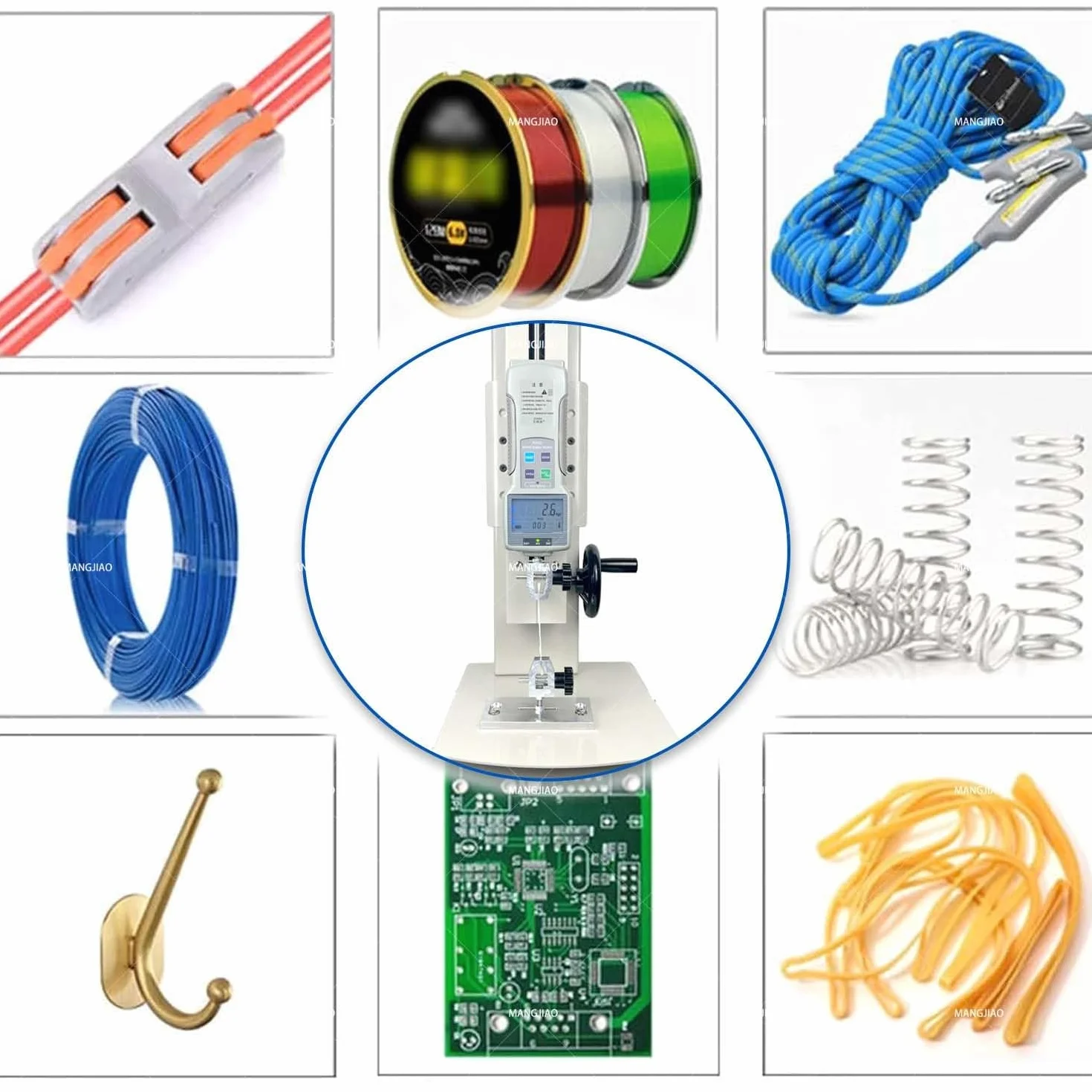 Máquina Versátil Para Ensayos De Tracción, Sistem-a De Dinamómetro Digital, Compatible Con Ensayos De Empuje-tracción, Punto De Rotura Y Compresión.(With ruler,200N)