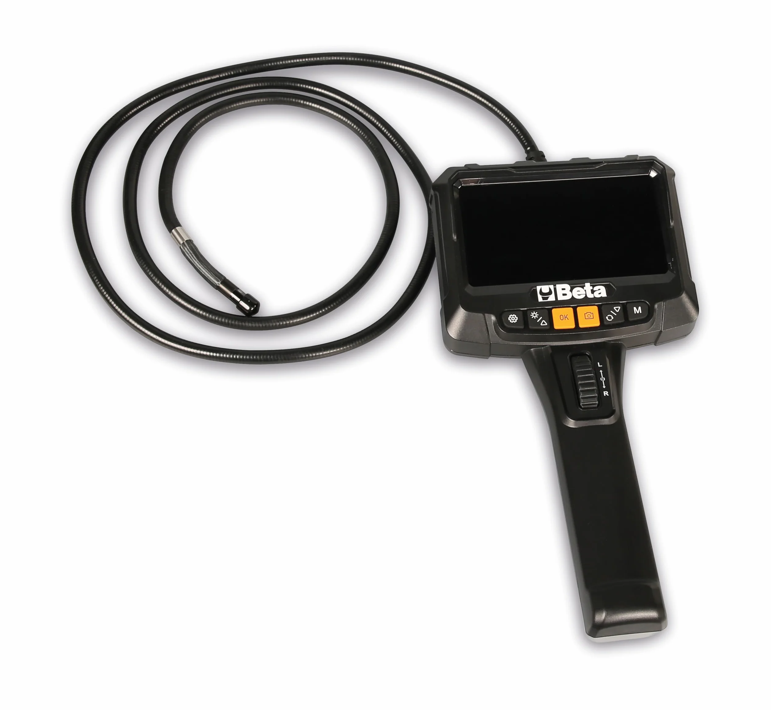 Beta 961N - videoscopio electrónico HD de 5", sonda flexible de 360° de 1,5 m, IP67, grabación de vídeo/fotografía, herramienta de diagnóstico profesional