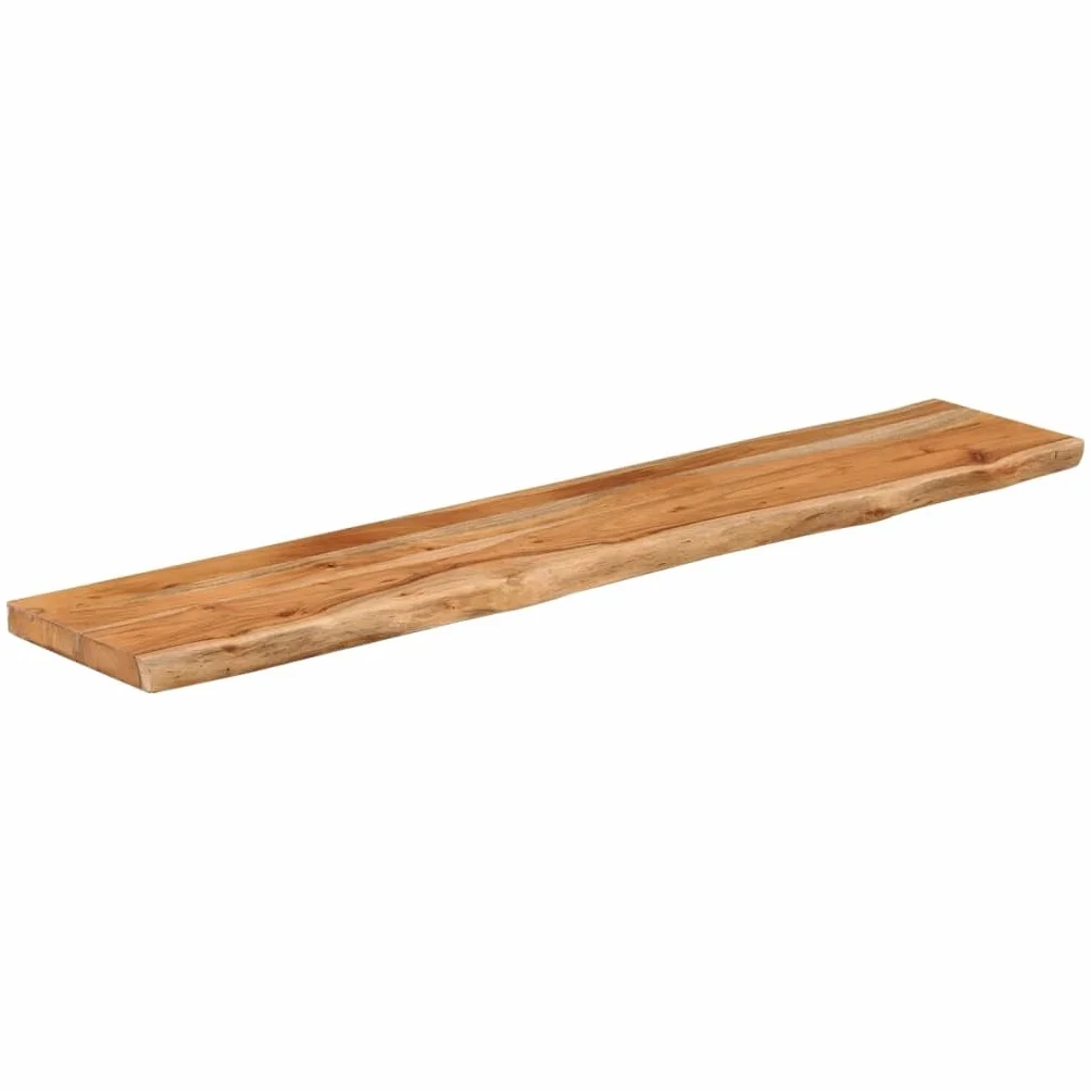 vidaXL Tablero Rectangular, Superficie de Mesa Auxiliar, Tablero de Repuesto, Superficie de Comedor, Madera de Acacia Borde Vivo 180x40x2,5 cm