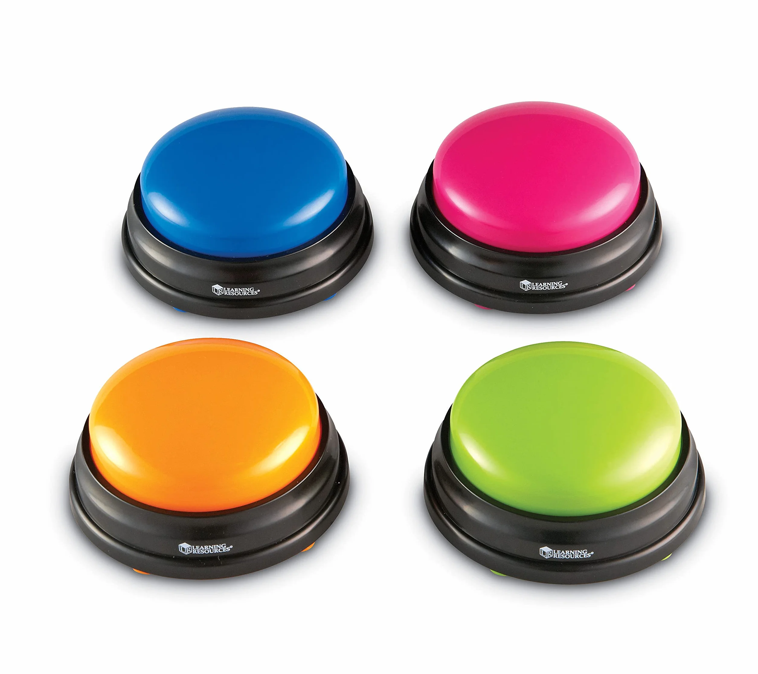 Learning Resources Botones de Respuesta Juego Educativo con Sonidos para Niños 3+ Set de 4 Zumbadores Interactivos