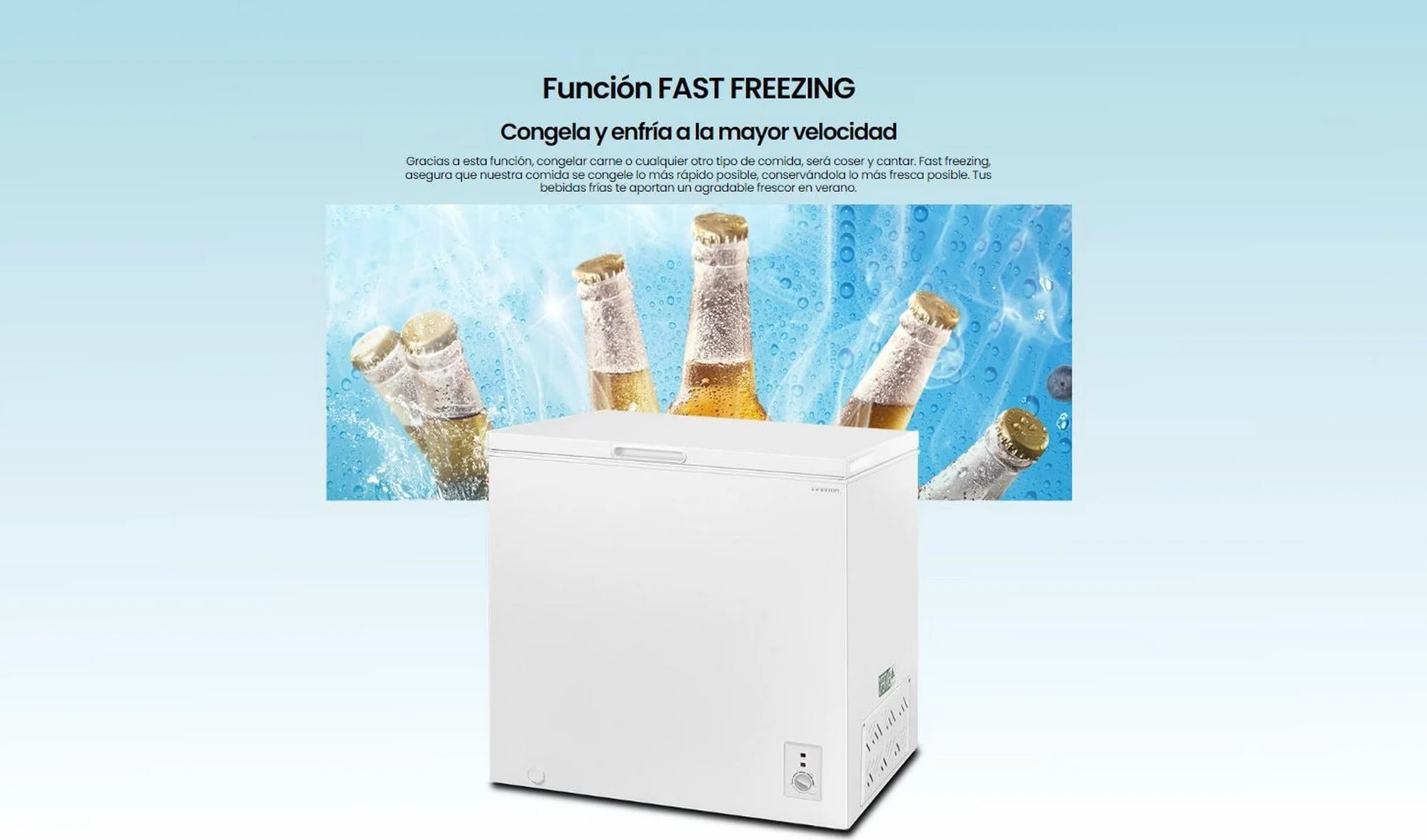 Congelador Arcón INFINITON CH-20H86WEH 199L Inverter Fast Freezing Silent Design