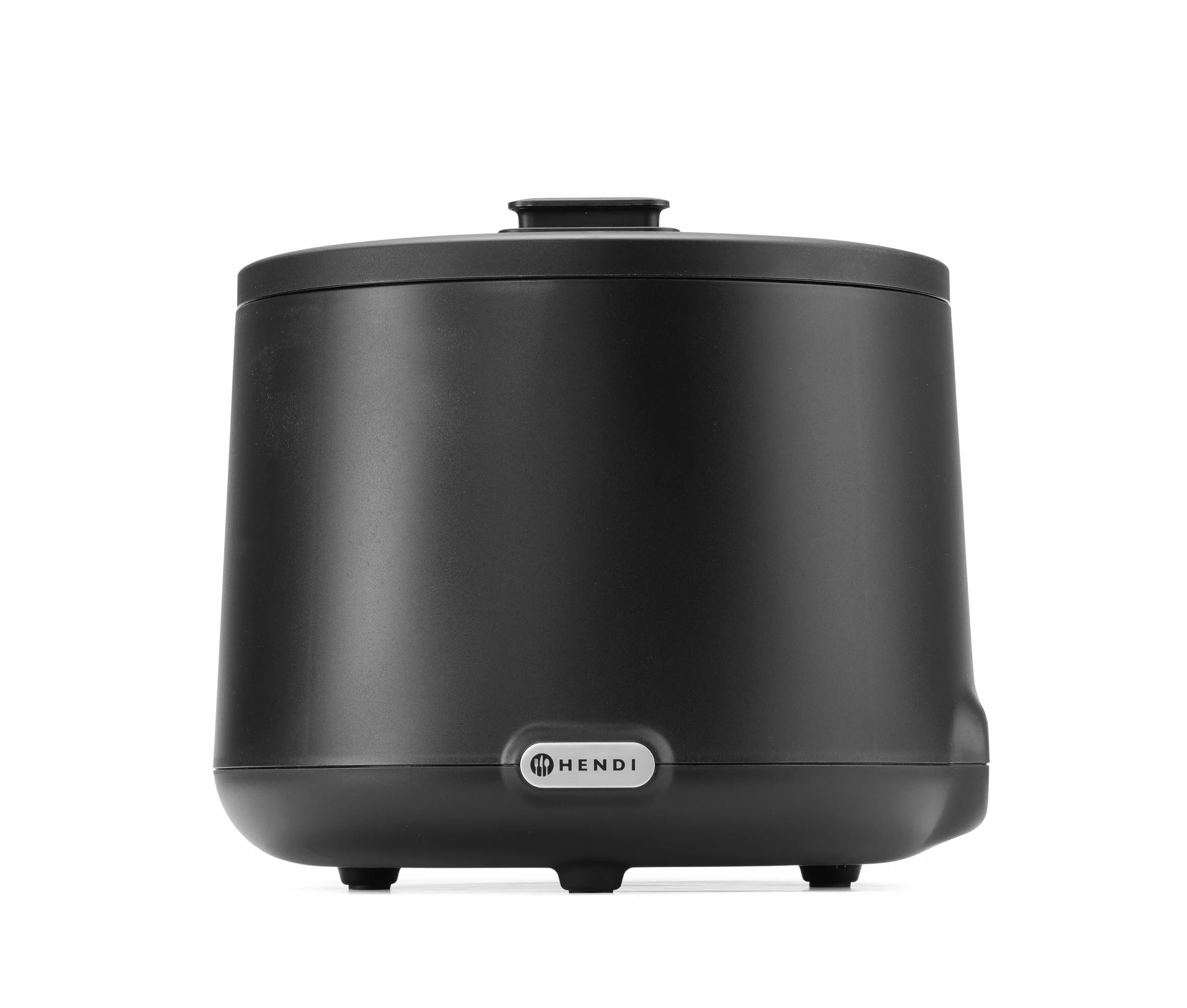 HENDI Hervidor de sopa eléctrico UNIQ para buffet, 8L, 35-85°C, 220-240V, 500W, ⌀365x(H)325mm, aluminio, acero inoxidable, PP, vidrio templado, negro