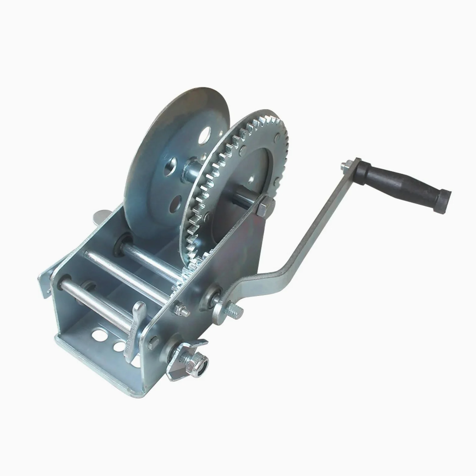 Cabrestante de tracción 1 cabrestante manual pequeño con manivela de 1200, 1600, 2500 y 3000 libras for barco, camión, cabrestante manual automático, herramienta de elevación con eslinga Ideal para re