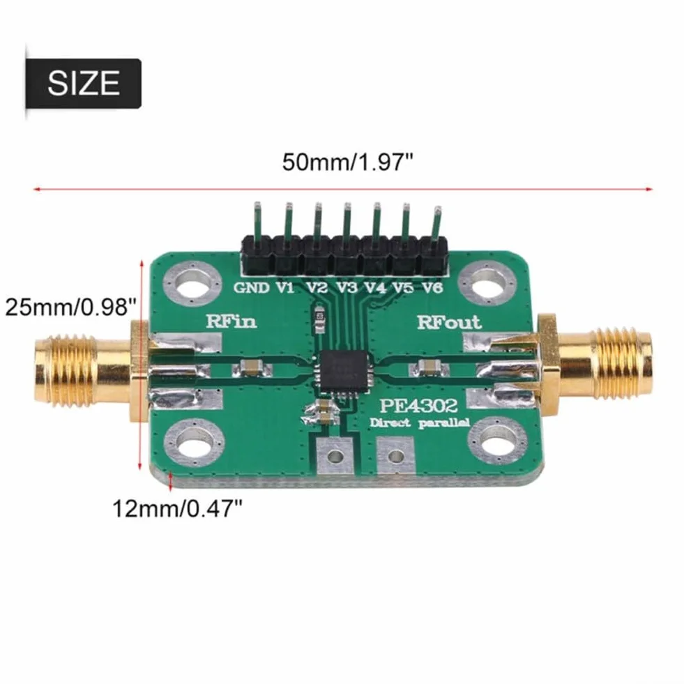 Atenuador de Control Numérico PE4302 RF 1MHz-4GHz Paralelo Industrial