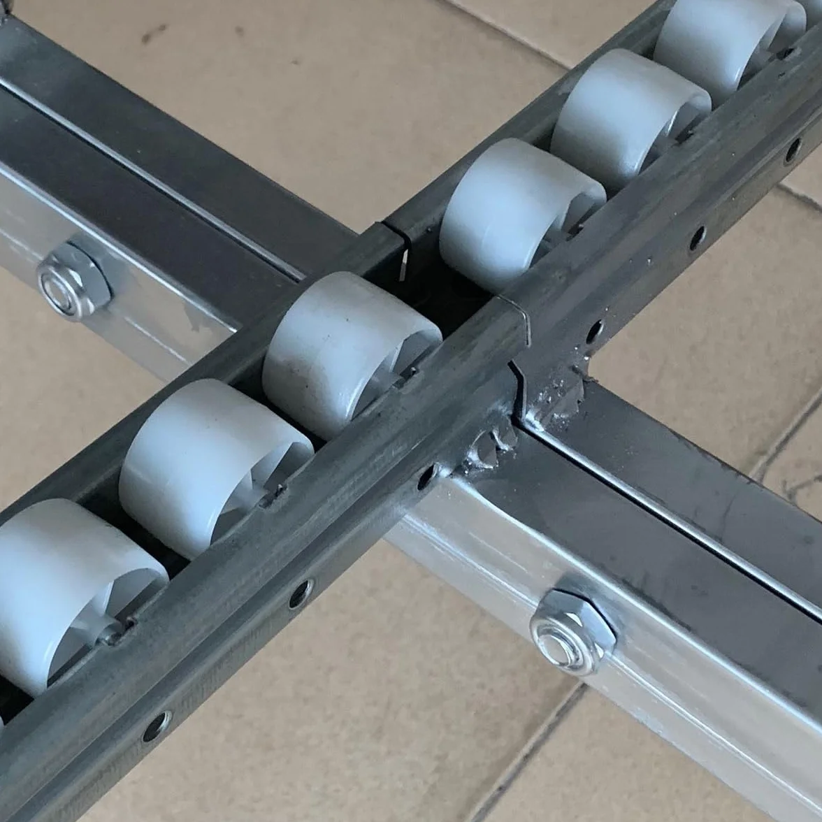 Transportador por Gravedad Ajustable, Mesa Transportadora De Rodillos Portátil De Uso Liviano, Rodillo Transportador Flexible con Capacidad De Carga De 100 Kg, Largo 1 M,1m,30cm