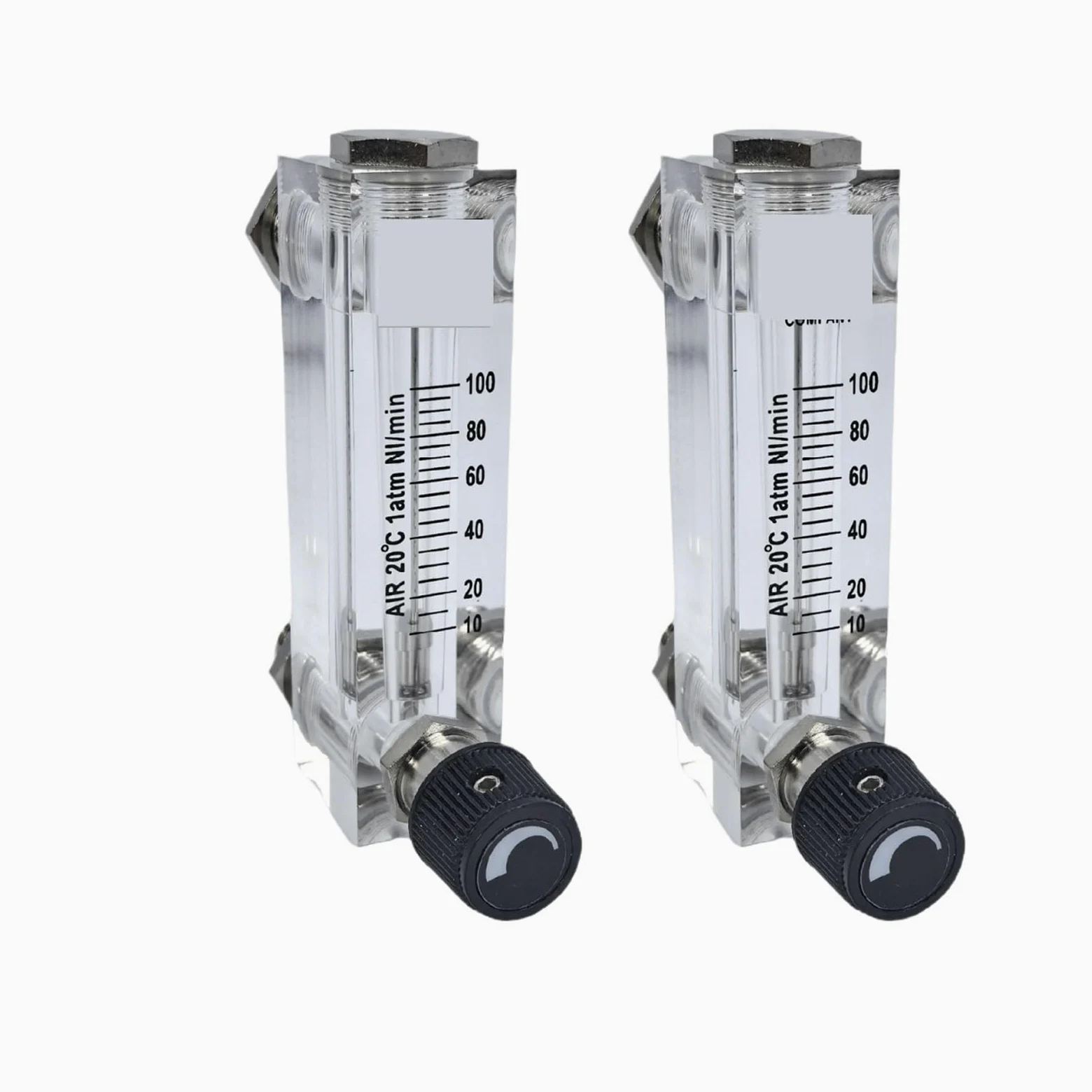Lzm-6t Medidor de flujo líquido de vidrio orgánico 6-1000 ml/min Montaje en panel rotámetro ajustable para uso industrial de laboratorio