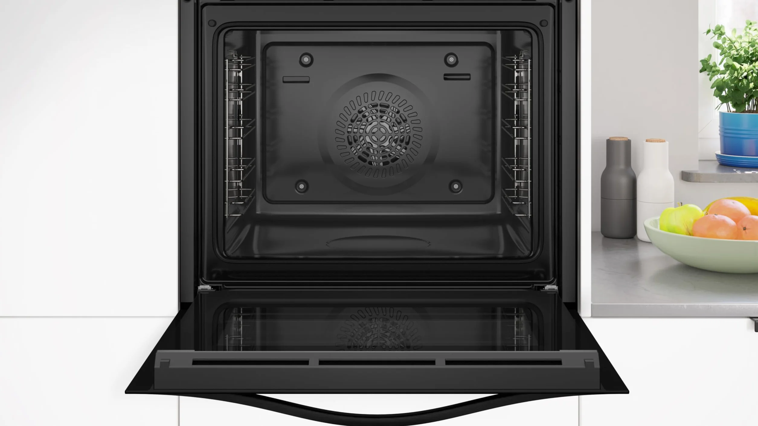 Balay Horno Multifunción 60x60 cm 5 Funciones Gradas Cromadas Cristal Negro Acero Inoxidable 3HB4000X3