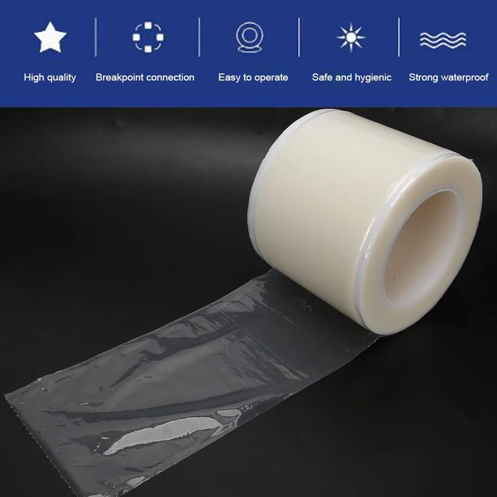 Película de Barrera para Tatuajes 1200 Hojas Desechable Impermeable Transparente