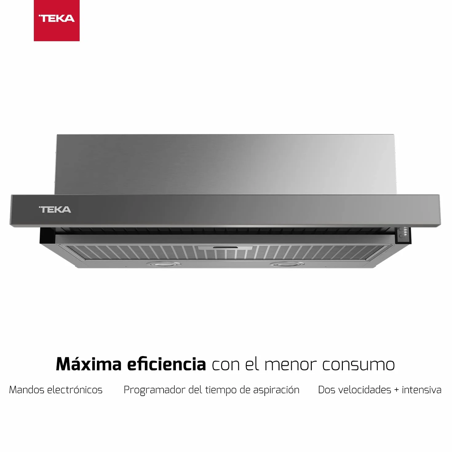 TEKA Campana Extractora Integrada 60 cm, 3 Velocidades, Motor Doble, Acero Inoxidable, CNL 6415