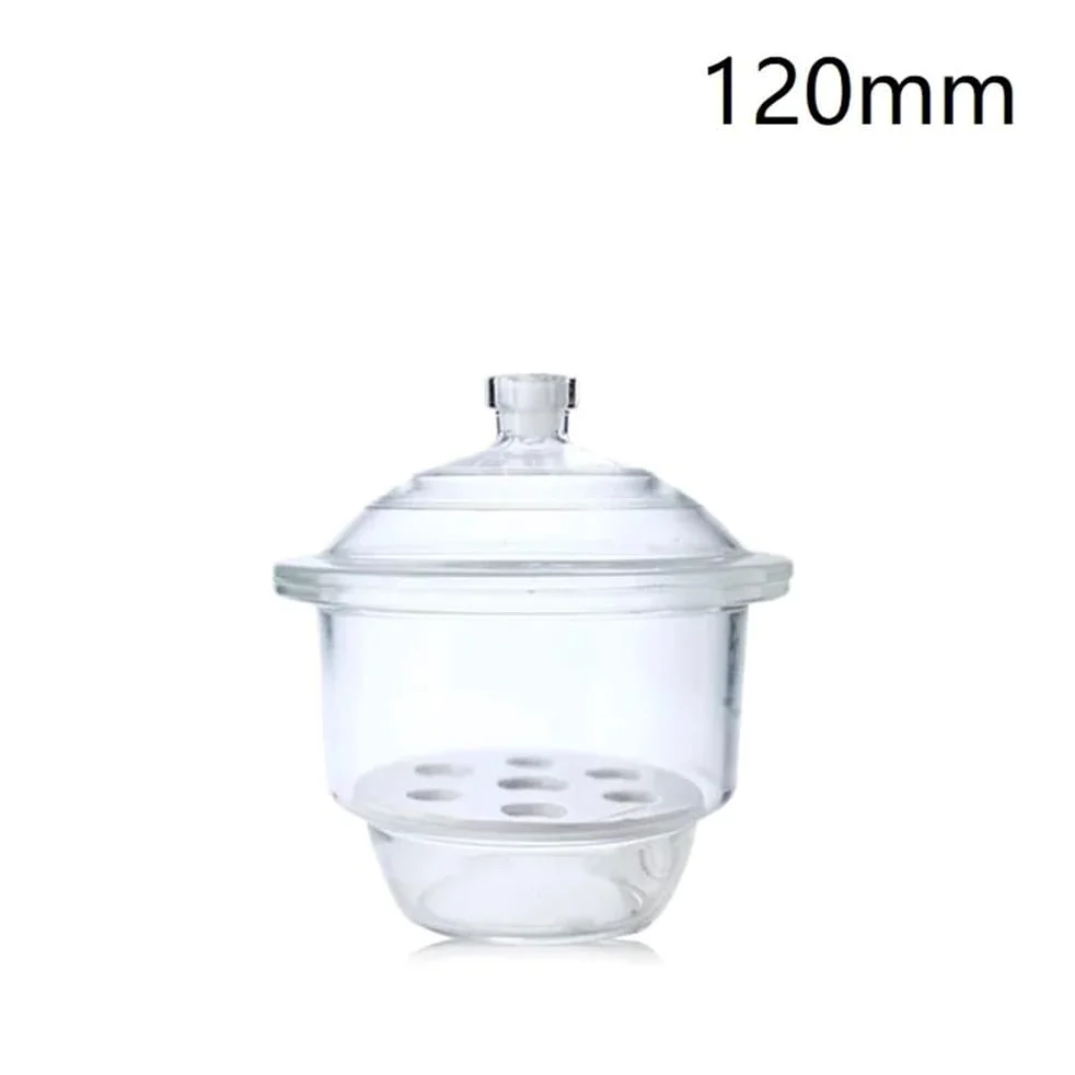 Equipos y suministros de laboratorio Desecador de vacío/normal 120 mm, vidrio transparente/marrón con placa llave paso esmerilada for laboratorio