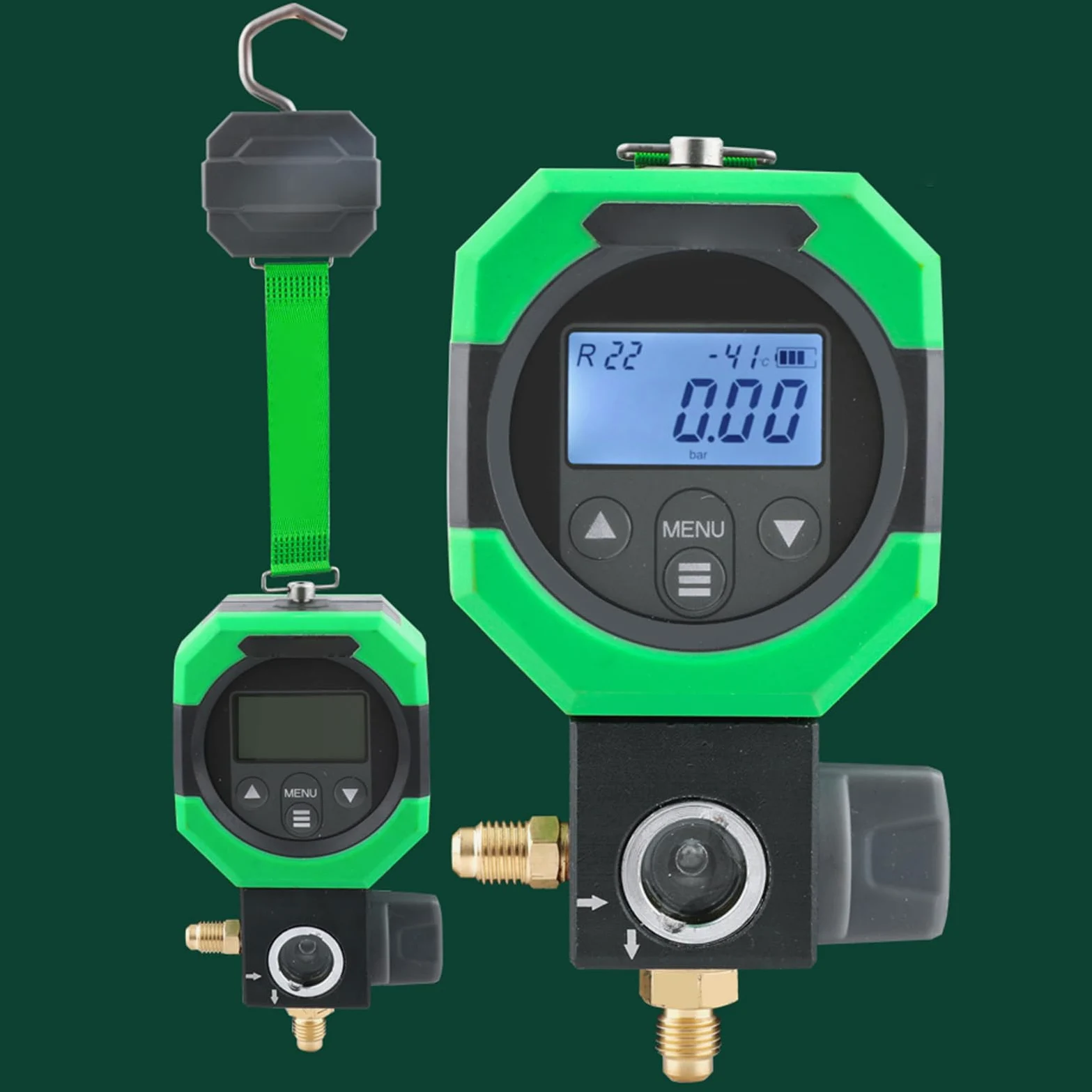 Goshyda Medidor de Vacío Digital, Medidor de Vacío HVAC de Alta Precisión con Sensor Profesional, de Presión de Recargable para de Refrigeración, Pantalla Retroiluminada, Prueba en Tiempo Real