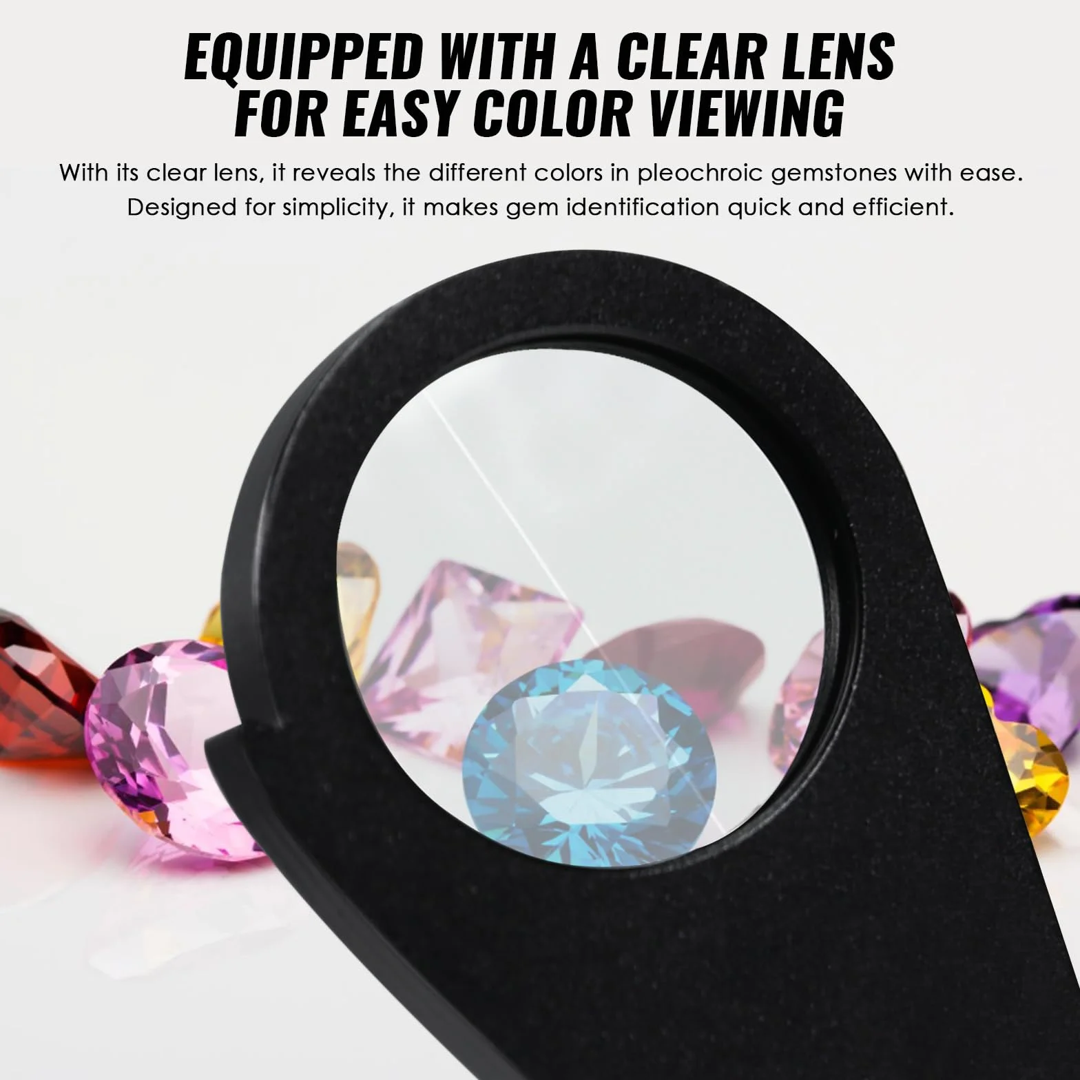 Dicroscopio para Análisis de Pleocroísmo de Piedras Preciosas, Cuerpo de Aluminio, 2cm Lente, Analizador de Color
