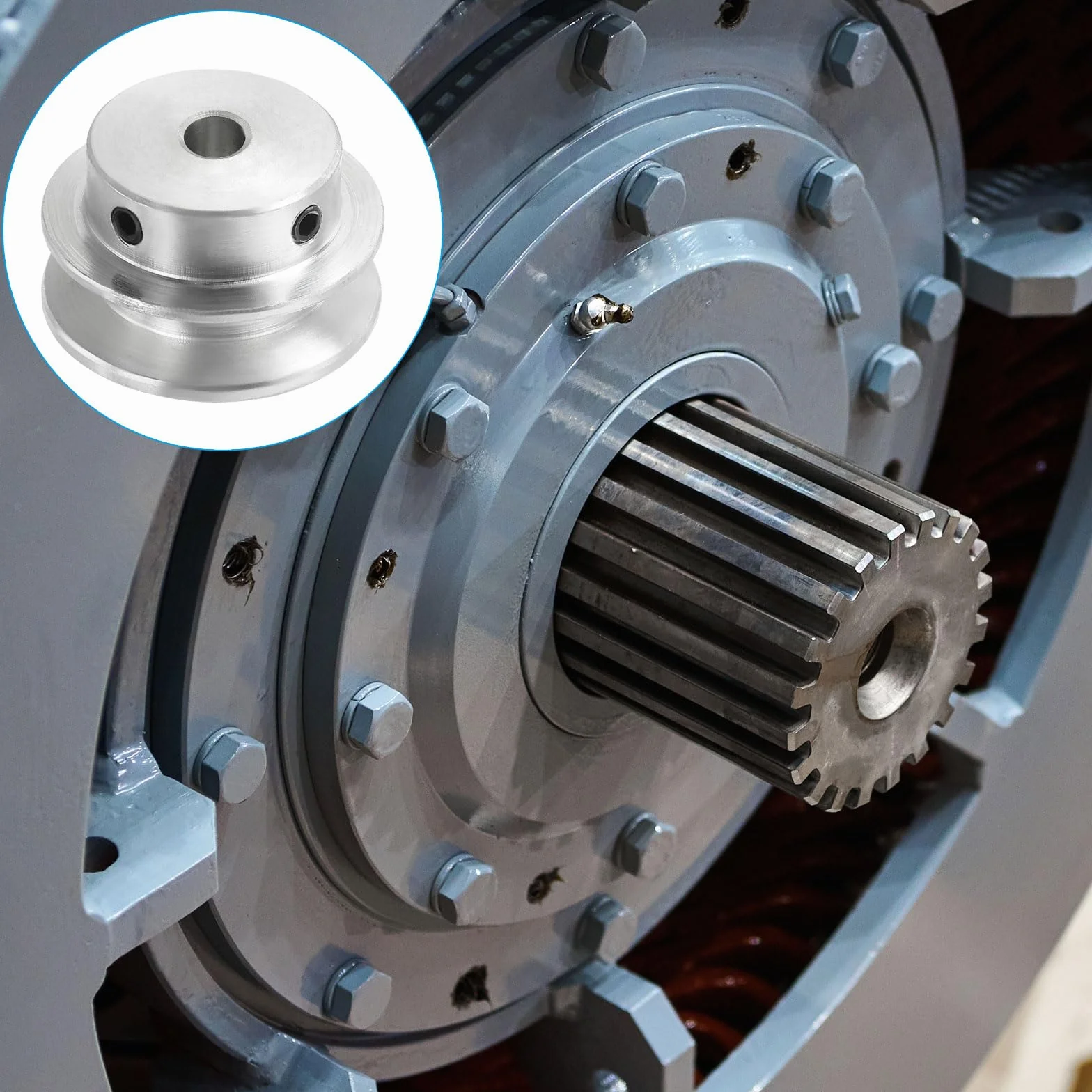 Polea Para Correa En V 6 Mm Diámetro Interior Fijo 30 Mm Diámetro Exterior Una Ranura Aleación Aluminio Transmisión
