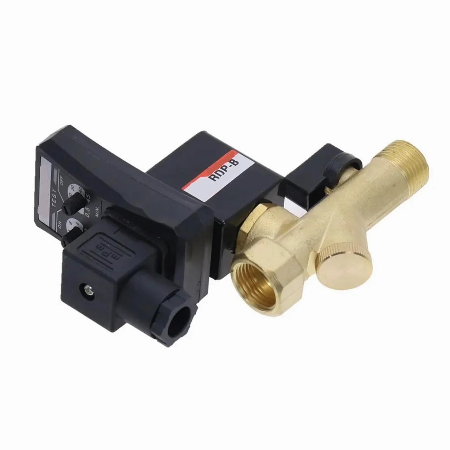 Válvula de drenaje electrónica de 1/2 pulgada CA 220 V 1,6 MPa, temporizada, for compresor de aire, tanque de gas, válvula de drenaje automática de 2 vías, 1 unidad