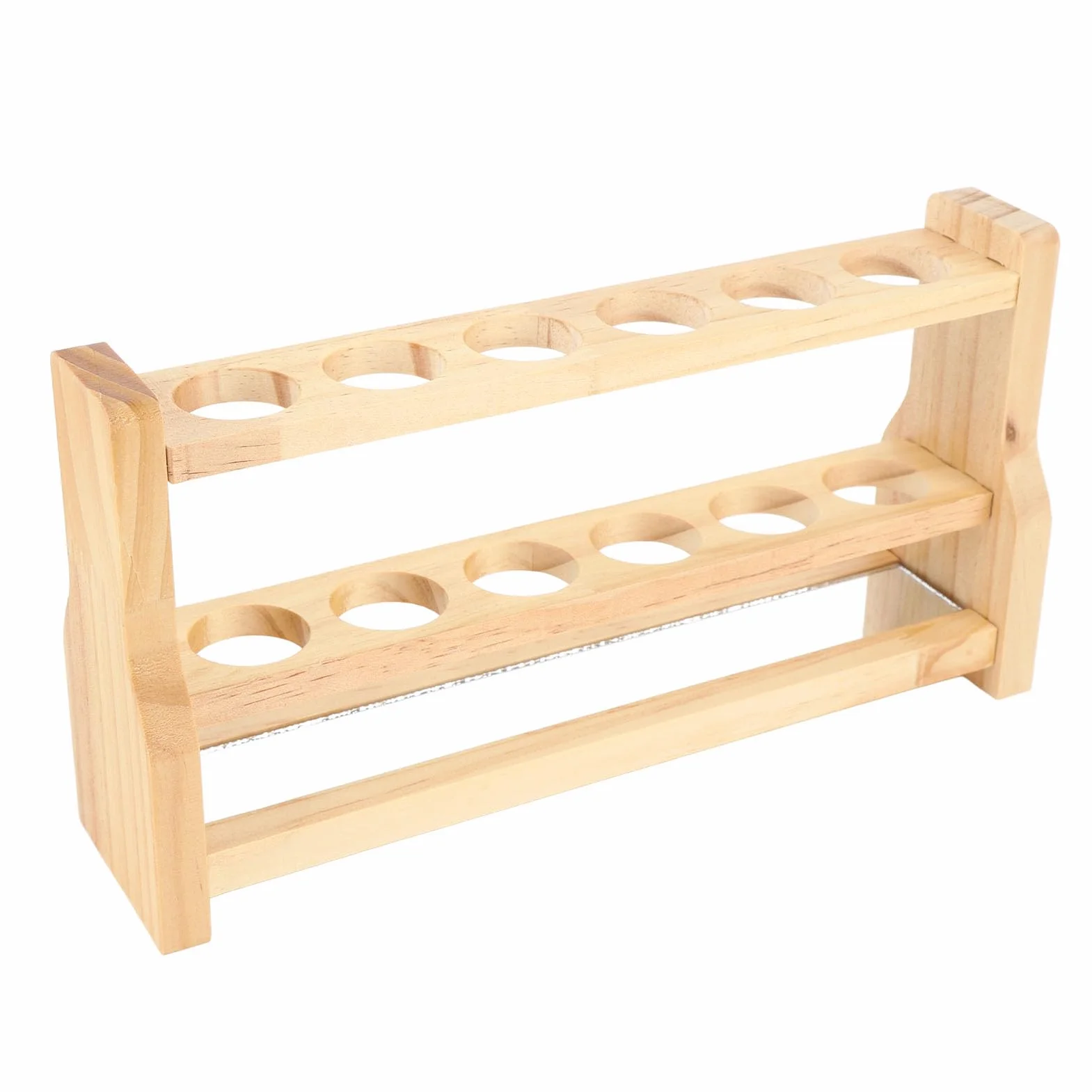 Soporte de Madera para Tubos de Ensayo 31mm Almacenamiento Científico