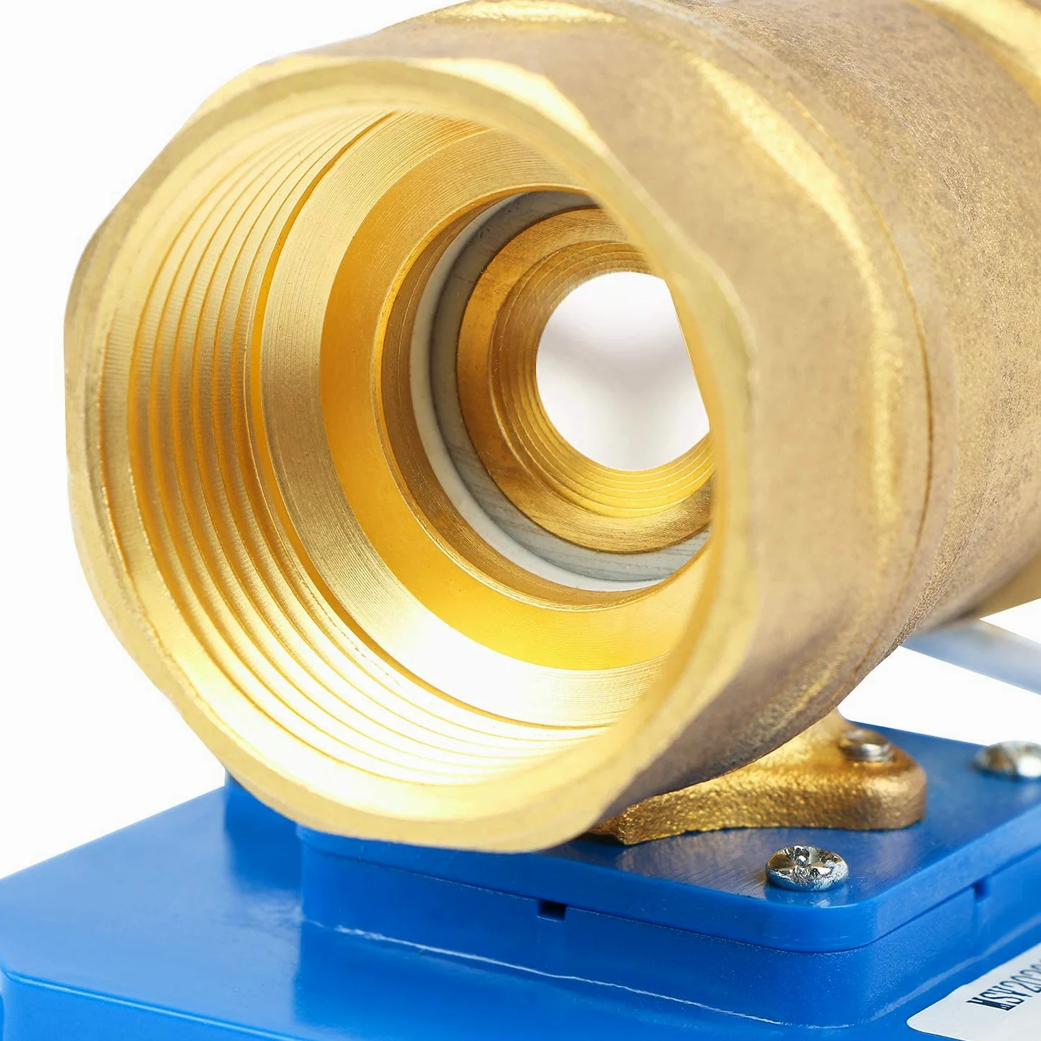U.S. Solid 1 1/4" Latón Válvula Motorizada 9-24V AC/DC DN32, 2 Vias Válvula de bola electrica, 2 Cables, Regreso Automatico