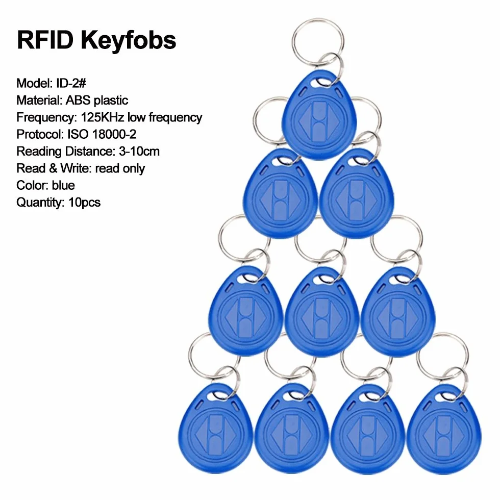 LIBO Controlador RFID de Control de Acceso Impermeable, 1000 Usuarios, 10 Llaves 125 KHz