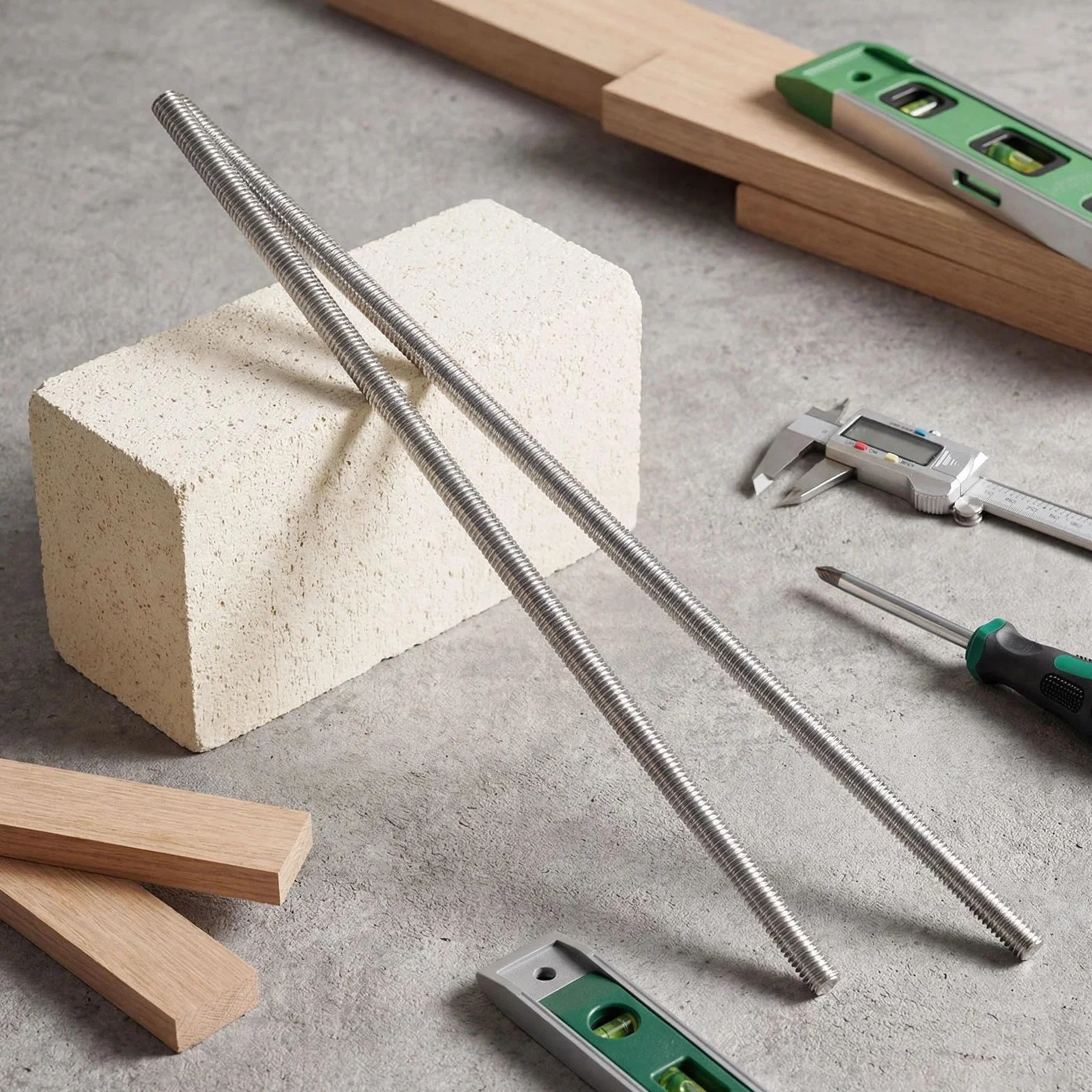 Varilla Roscada M6 x 300 mm Acero Inoxidable 304 Paso 1mm A2-70 6 Piezas