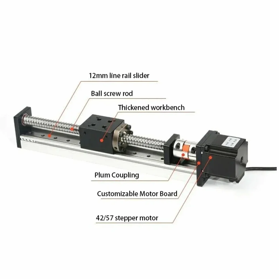 Módulo de eje guía lineal CNC SFU 1605 FLS precisión carrera 1000 mm movimiento riel
