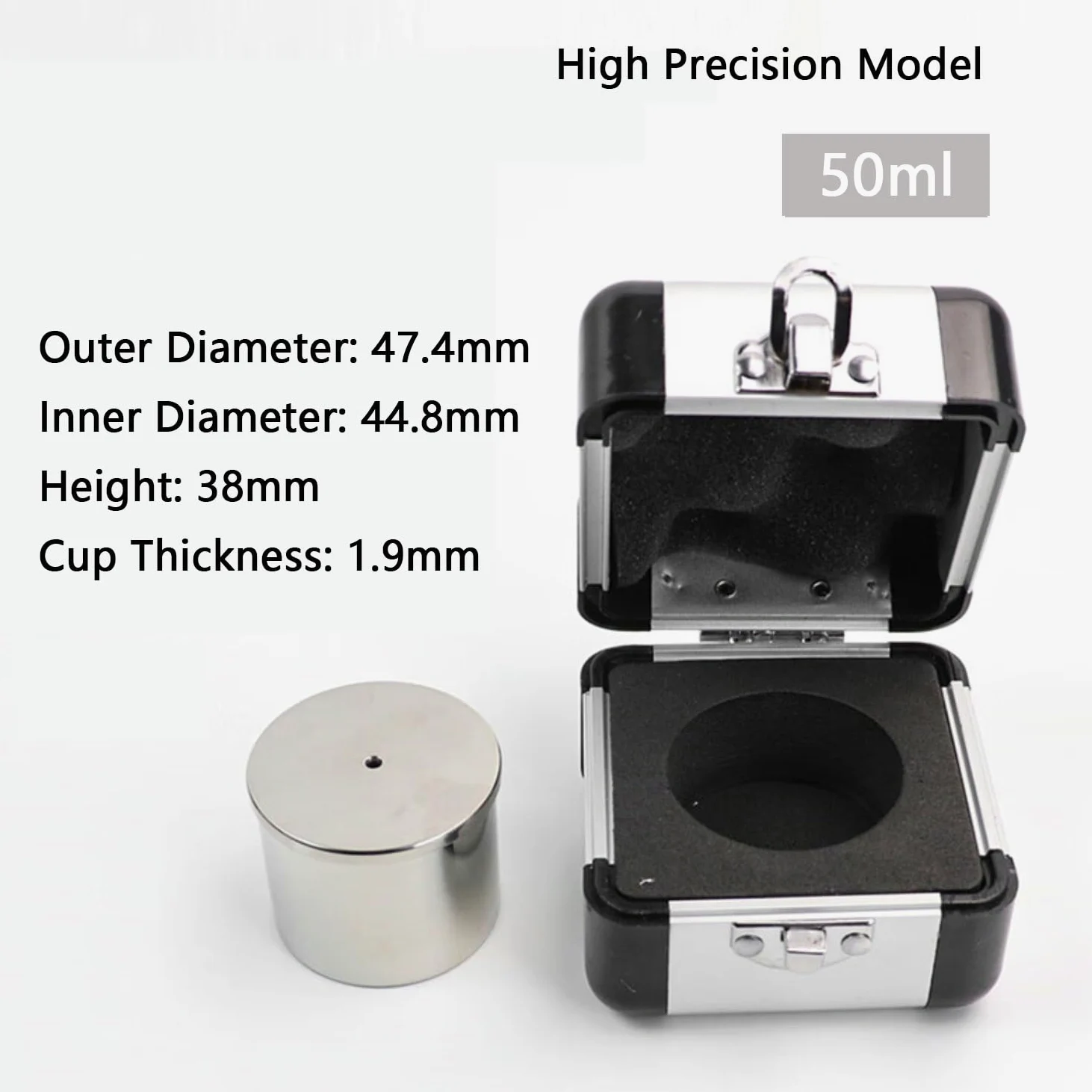 Vaso De Gravedad Específica De Alta Precisión, Vaso Picnómetro para Líquidos, Densímetro De Densidad De Pintura De Acero Inoxidable, Determinante De Recubrimiento 3 Sets