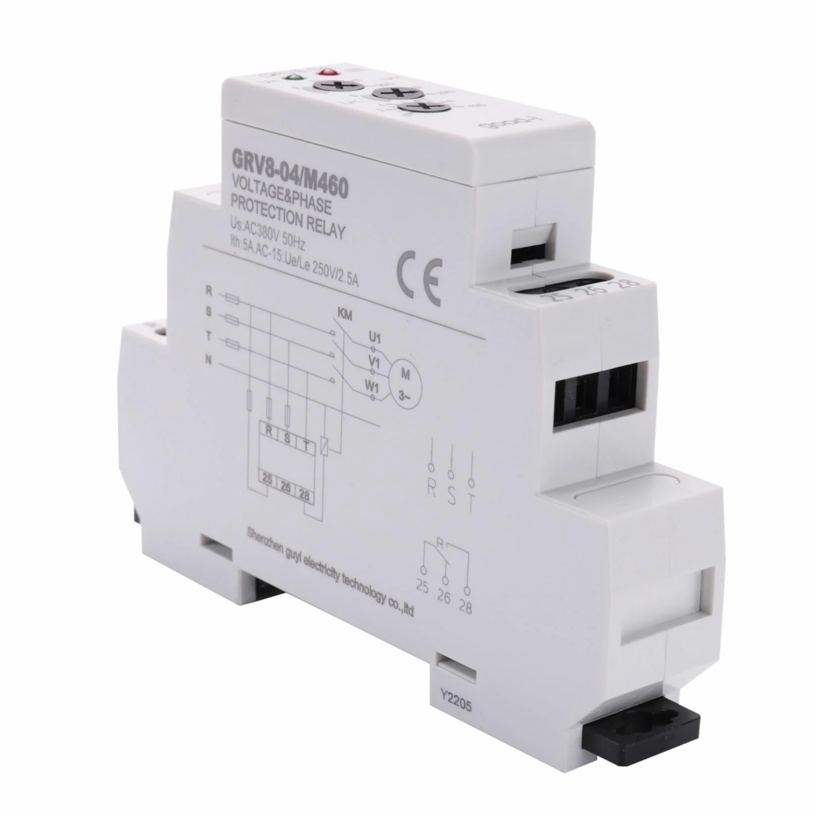 5X GRV8-04 M460 Relé de Monitoreo de Voltaje TrifáSico Secuencia de Fase ProteccióN de Falla de Fase Relé de Control de Voltaje