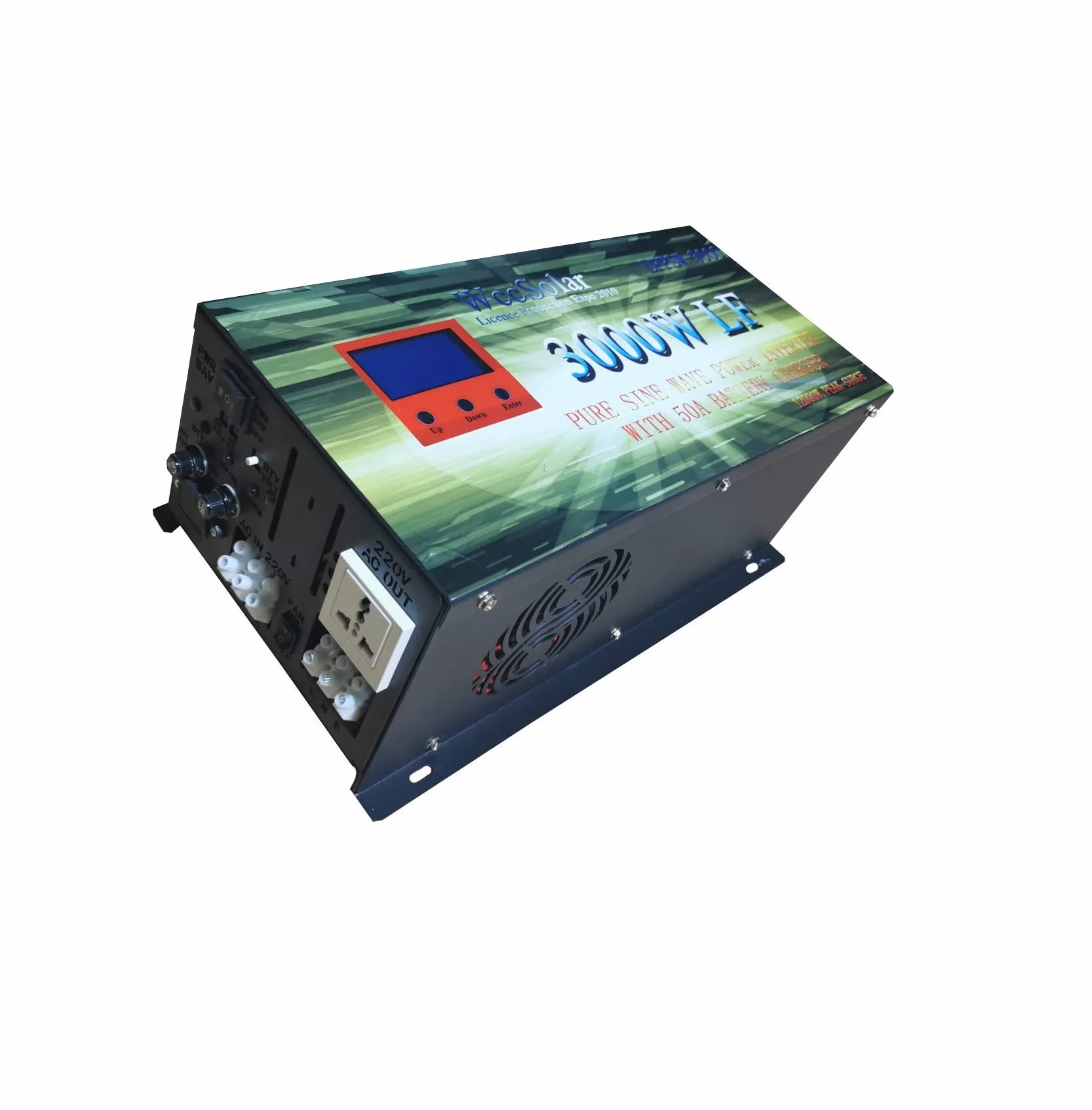 PlusEnergy Inversor Onda Pura Solar 3.000W 24v | Cargador 50Ah + Convertidor de 24V a 220V