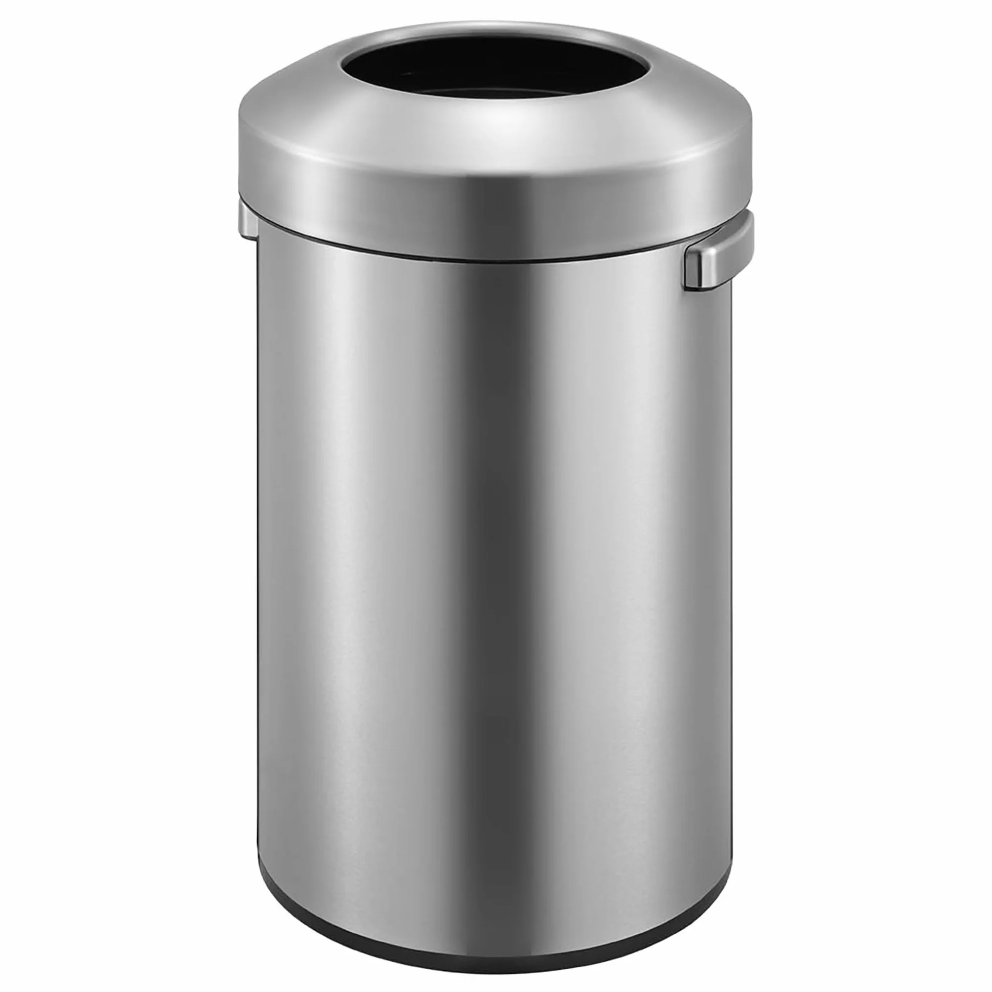 EKO Cubo de Basura 60 L. Uso Comercial, Acero Inoxidable Cepillado, Uso en Exteriores, Interiores. Ideal en Espacios Grandes. Acabado antihuellas, Papelera Moderna y Robusta.