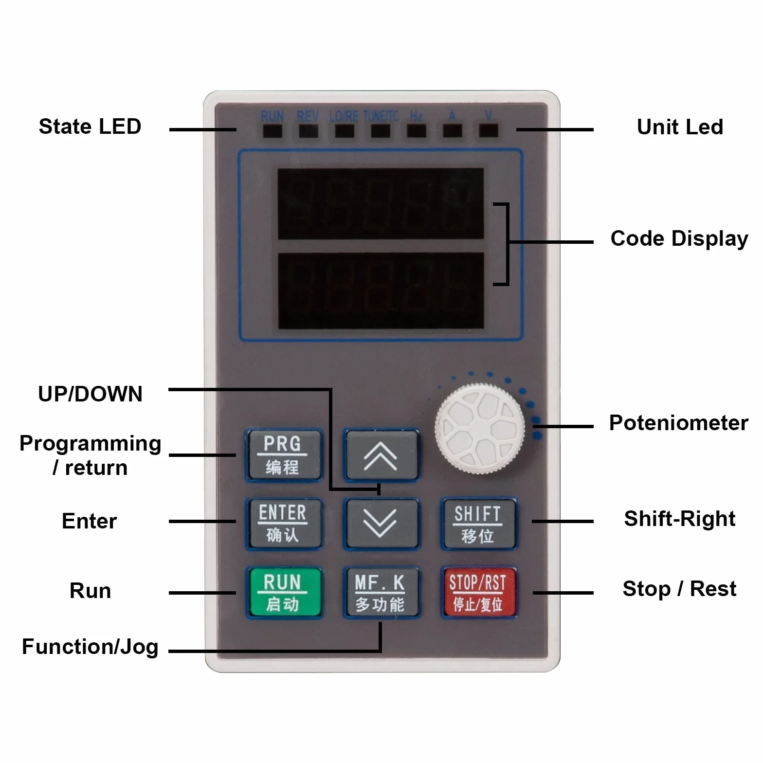 MOLLOM VFD 11KW 15HP 25A 380V Entrada Monofásica o Trifásica a Salida Trifásica 0-3000 Hz Controlador de Frecuencia Variable para Motor de Husillo CNC Control de Velocidad