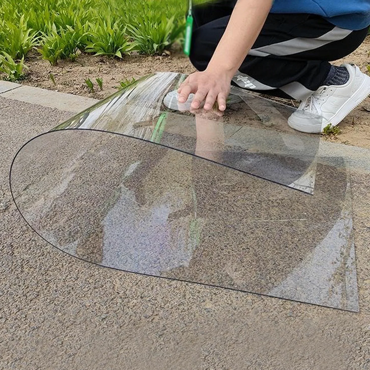 Láminas de Policarbonato para Invernadero,Paneles de Techo de Plástico Transparente,1mm Espesor,Placa Duradera PC,Protección UV a Prueba de Lluvia,para Tejados Exterior (80cm x 600cm)