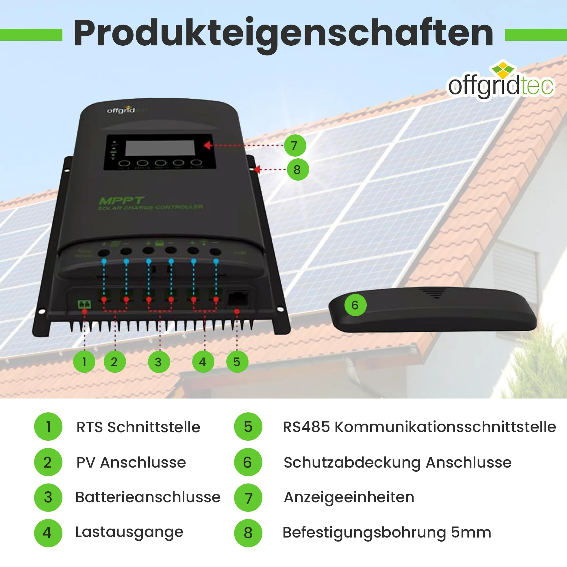 Offgridtec MPPT PRO-X - Regulador de carga (30 A, 12 V - 48 V)