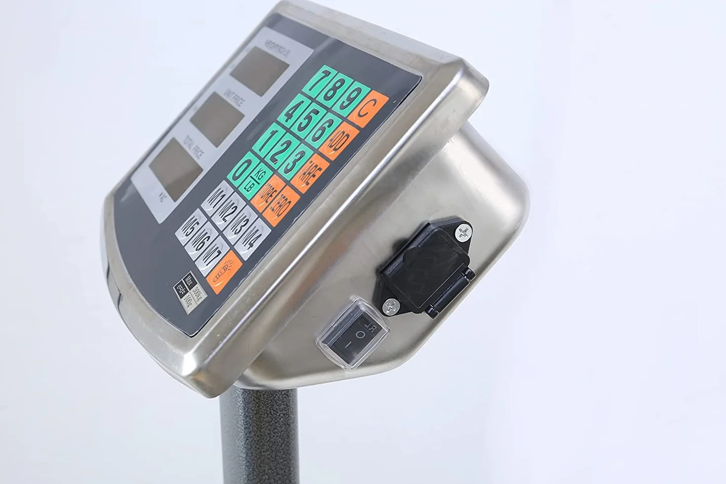Báscula Industrial de Plataforma 300 kg Digital Acero Inoxidable 50×40 cm Precisión 100 g Pantalla LED Roja Batería Recargable