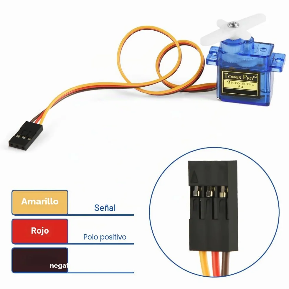 HOTUT 9G Micro Servo Motor 3 Piezas para RC Robot Brazo Helicópteros