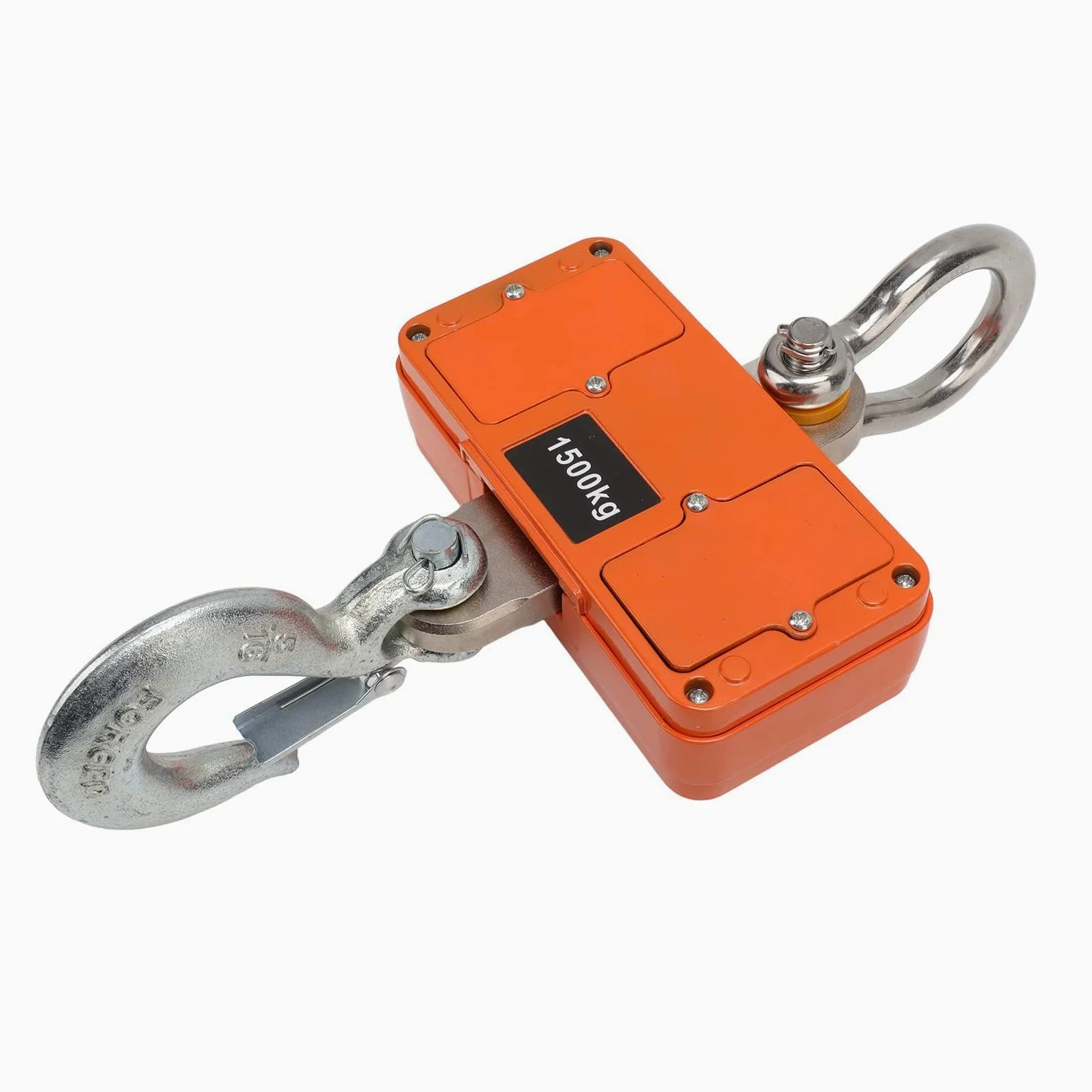 Báscula de Grúa Digital 1500 Kg 3000 Lb con Control Remoto Pantalla LED Báscula Colgante Industrial Electrónica Resistente Naranja