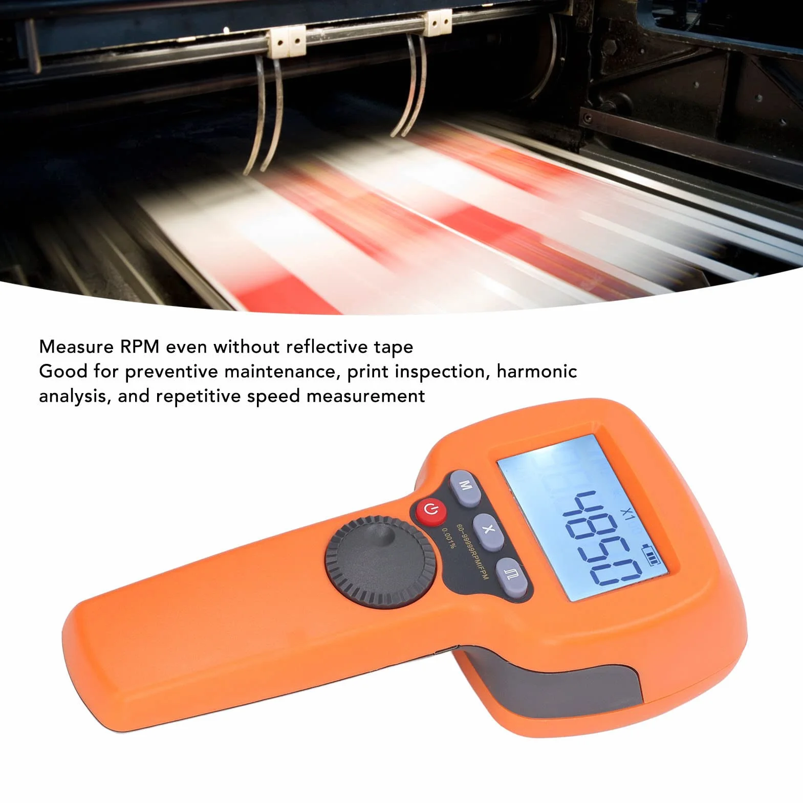 Tacómetro Estroboscópico con Flash LED, Estroboscópico Manual Digital, Impresión Sensible de Alta Precisión para Motores