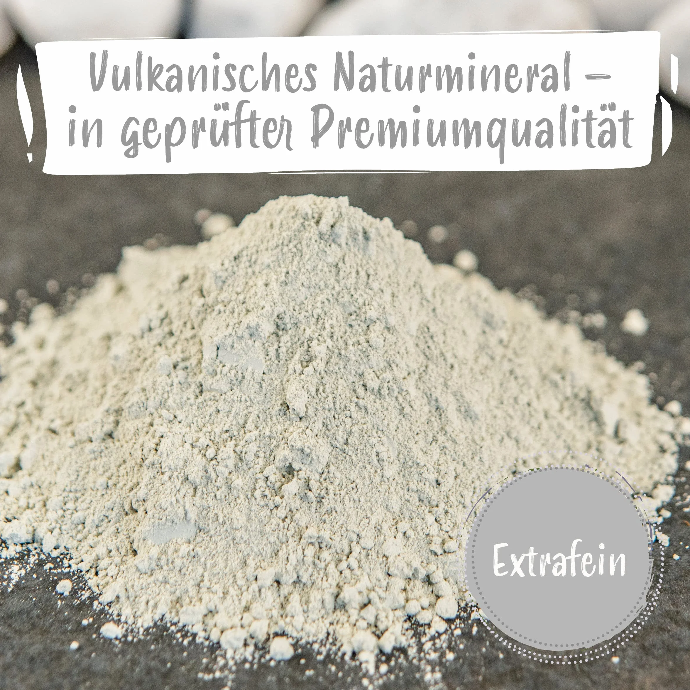 NaturaForte Polvo de zeolita 500g Clinoptilolita 92% Extra Fino sin aditivos Roca volcánica