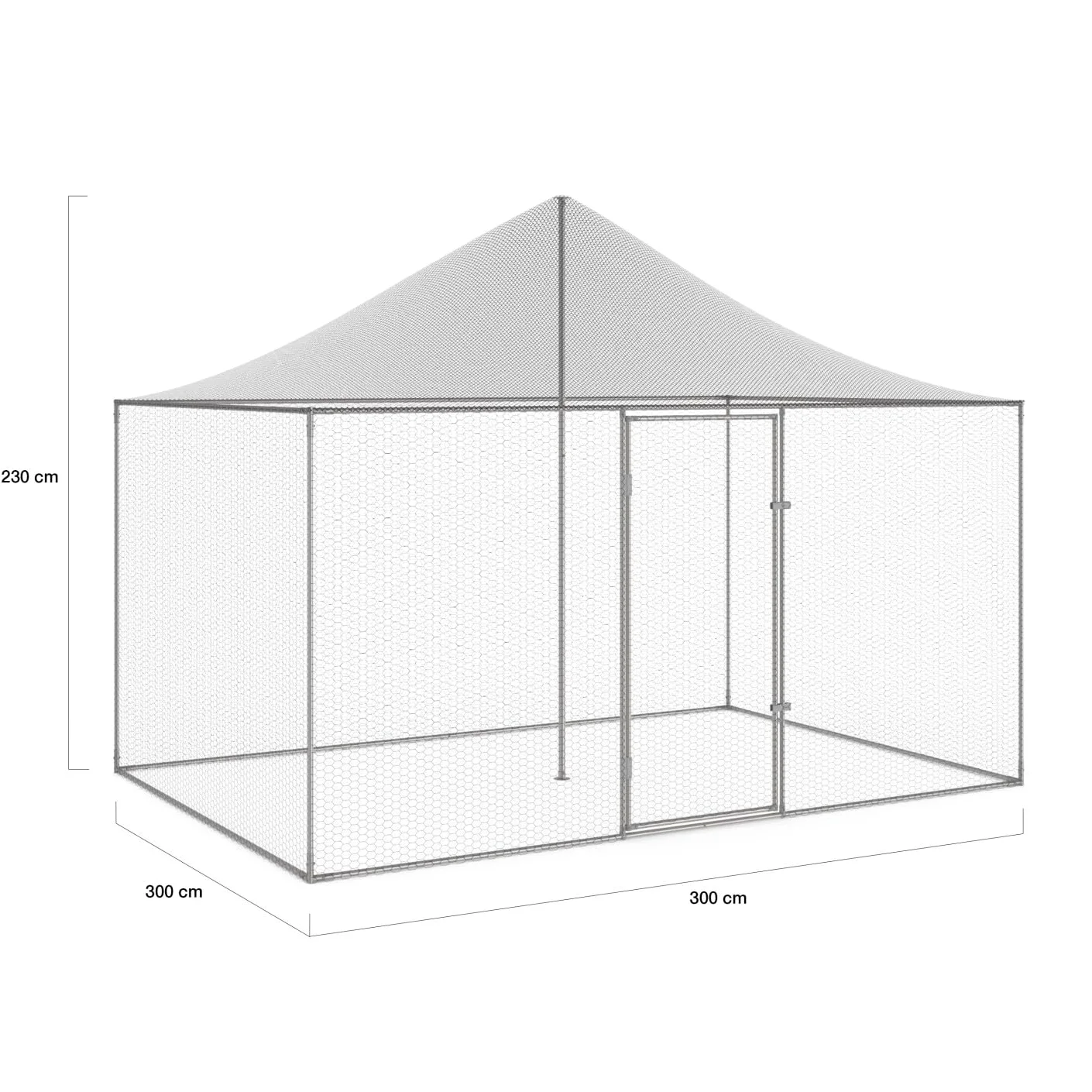 IDMarket - Aviario 6 m² Parque de malla de 3 x 2 M cercado gallinero para animales de bajo patio