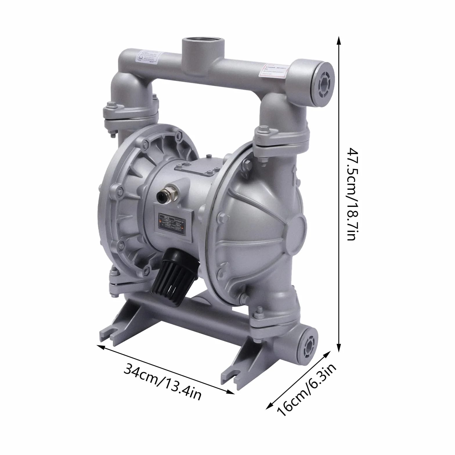 QBK-40L Aire Operado Doble Diafragma Bomba Neumática Bomba de Membrana Química,para agua y fluidos de petróleo de baja viscosidad, incluyendo diesel, queroseno, aceite de motor y algunos aceites