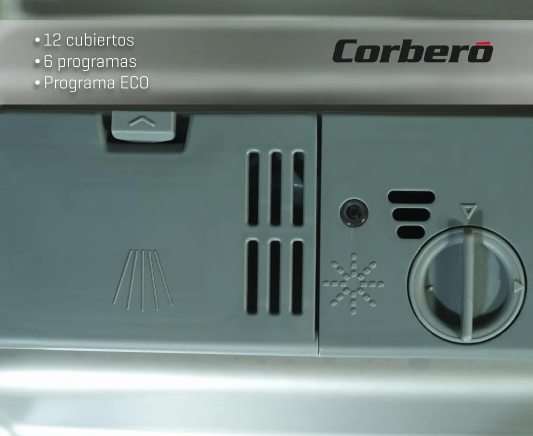 Corbero Lavavajillas Plus 60 cm CLVM605W 12 Servicios 6 Programas Display LED Blanco