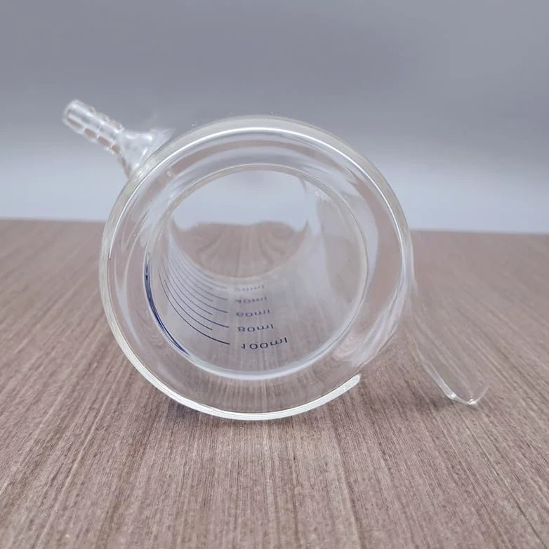 Cilindro graduado, vaso de precipitados de doble pared de vidrio de borosilicato, 50-1000 ml, equipo de laboratorio para mediciones precisas