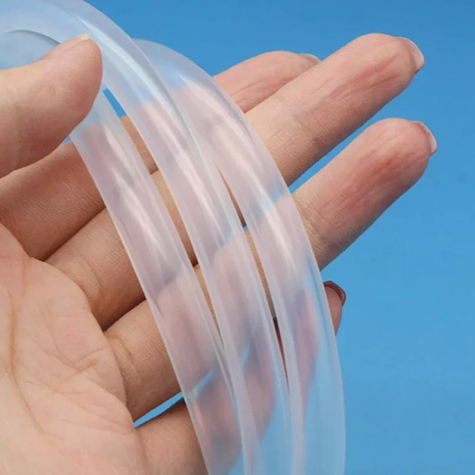 Manguera de silicona Manguera de goma silicona Flexible transparente 1/5/10M ID 0,5 1 2 3 4 6 7 8 9 10 12 13 14mm(5 Meters,ID 9mm x 14mm OD)