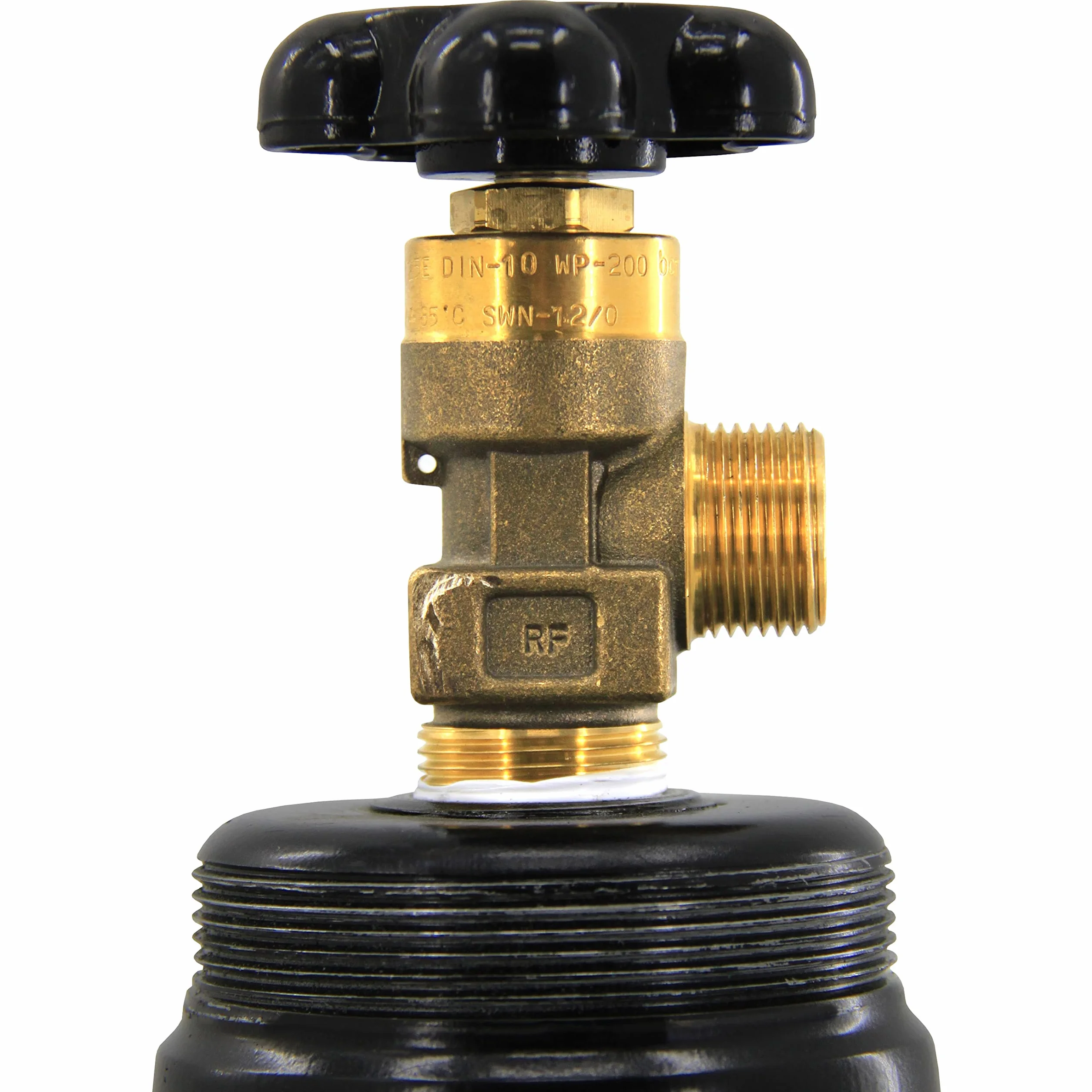 Botella de gas nitrógeno Botella de nitrógeno Botella de gas protector 8L llena 200 bar 1,6 m³ con reductor de presión y tapa protectora - para aire acondicionado, llenado de neumáticos y soldadura